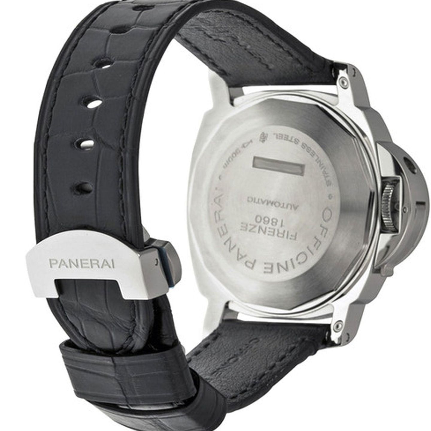 Panerai Luminor Chrono PAM00196 (Onbekend (willekeurig serienummer)) - Zwart wijzerplaat 44mm Staal (3/4)