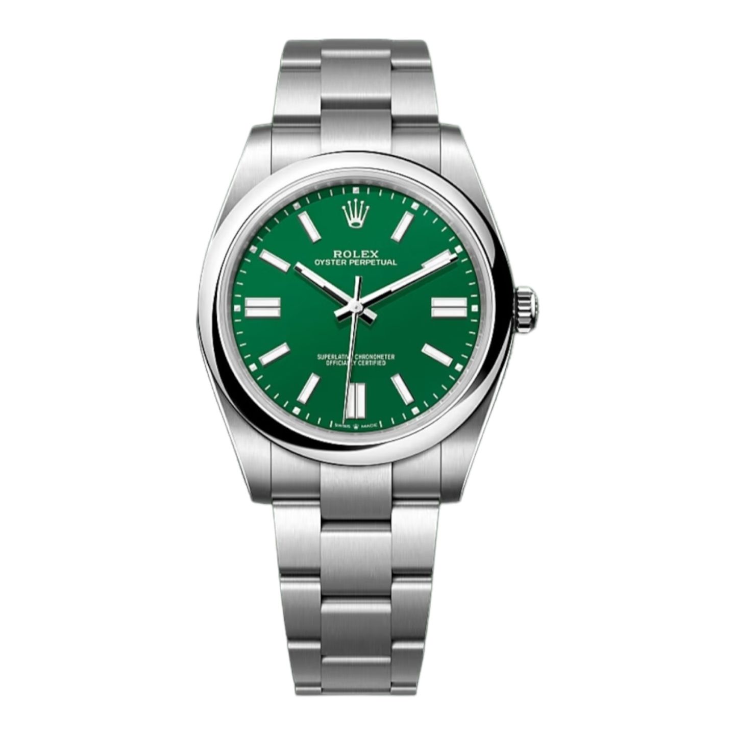 Rolex Oyster Perpetual 41 124300 (2024) - Groen wijzerplaat 41mm Staal (1/7)