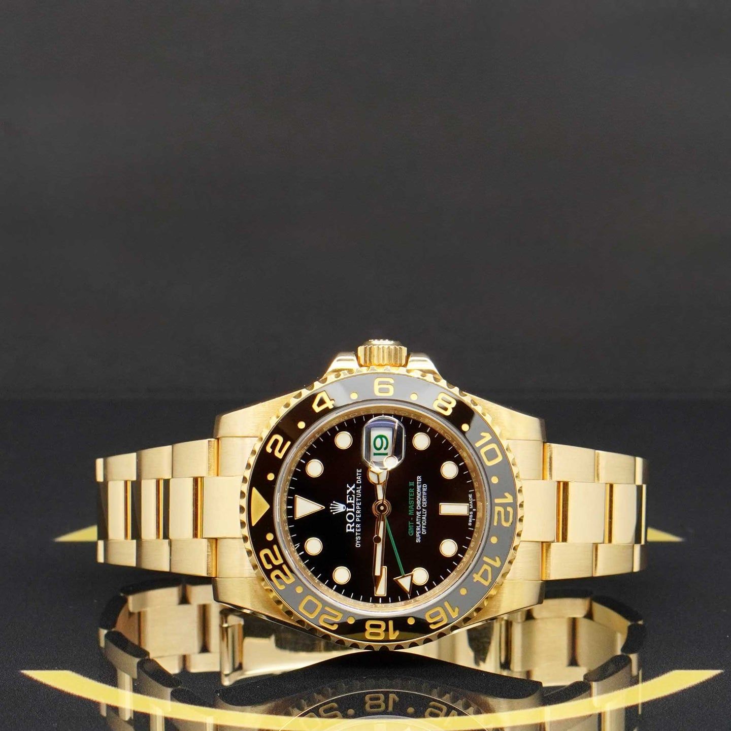 Rolex GMT-Master II 116718LN (2016) - Black dial 40 mm Yellow Gold case (4/7)