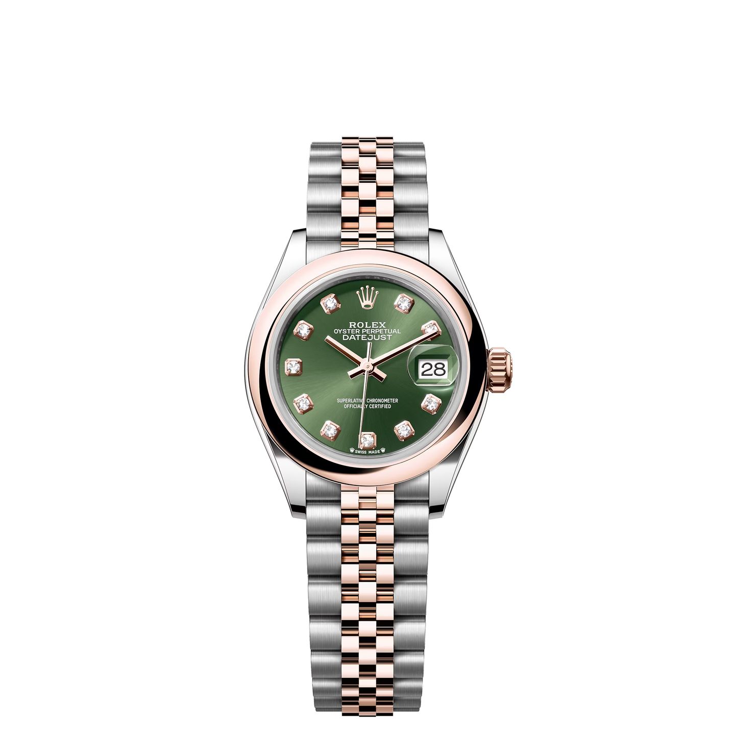 Rolex Lady-Datejust 279161 (2024) - Groen wijzerplaat 28mm Staal (1/1)