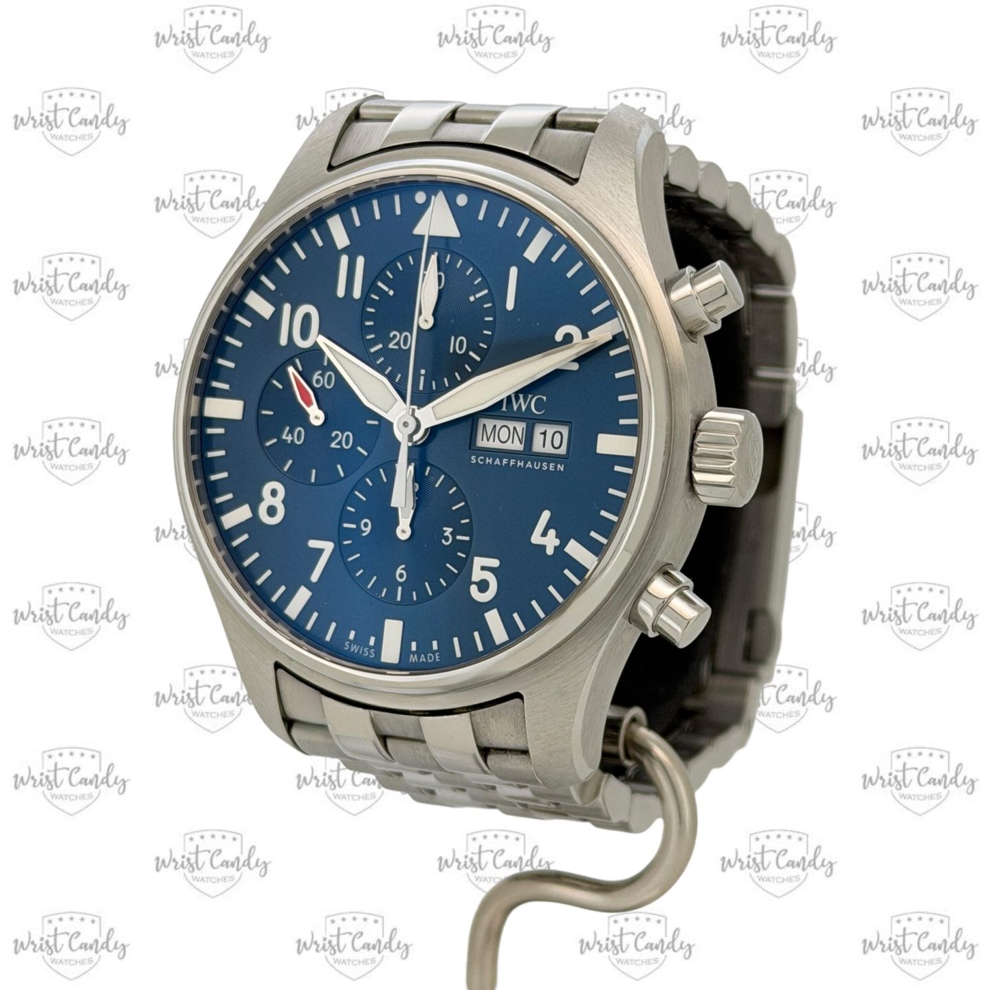 IWC Pilot Chronograph IW377717 (2021) - Blue dial 43 mm Steel case (2/8)