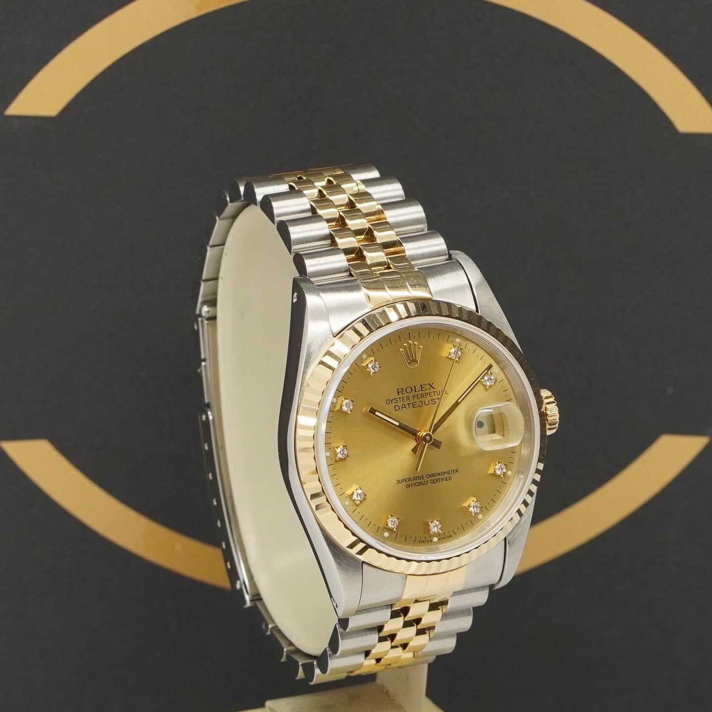 Rolex Datejust 36 16233 (1993) - Goud wijzerplaat 36mm Goud/Staal (3/7)