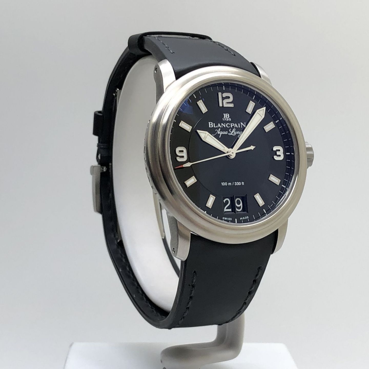 Blancpain Léman 2850B-1130A-64B (2011) - Zwart wijzerplaat 40mm Staal (2/8)