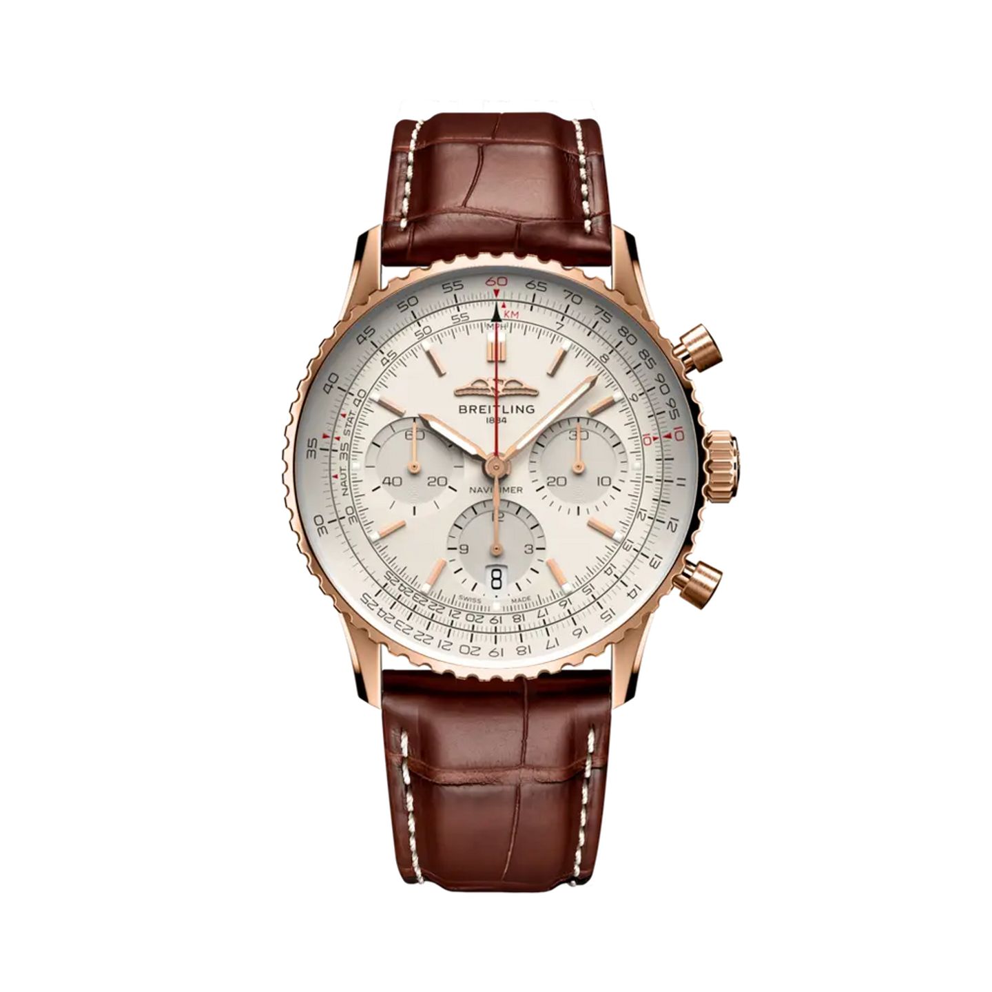 Breitling Navitimer RB0139211G1P1 (2025) - Silver dial 41 mm Red Gold case (1/1)