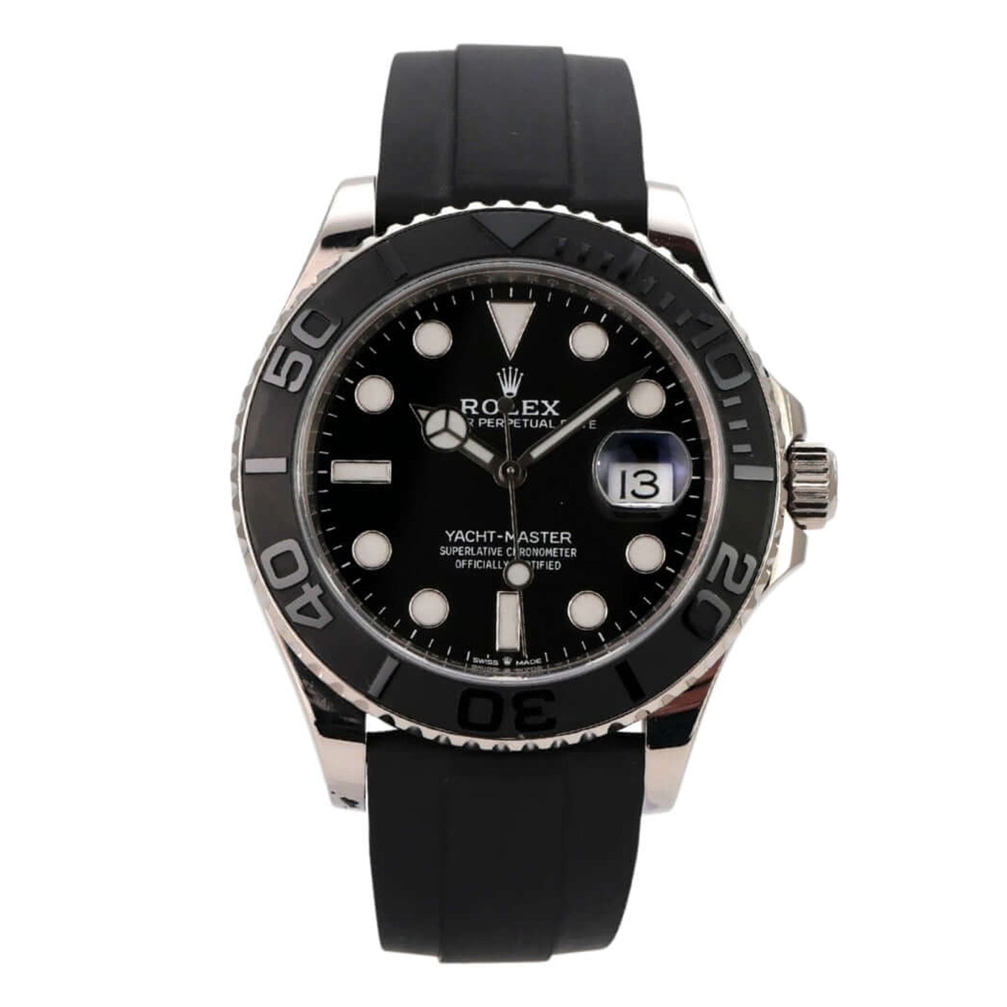 Rolex Yacht-Master 42 226659 (2019) - Black dial 42 mm White Gold case (2/8)