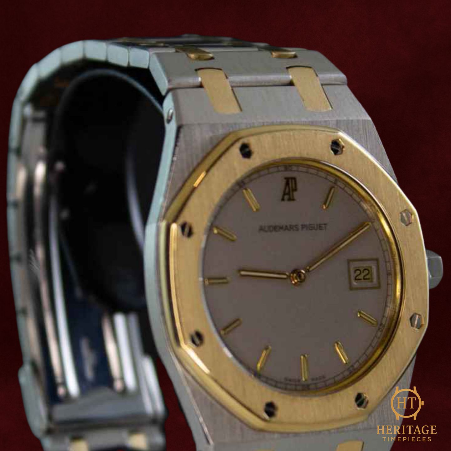 Audemars Piguet Royal Oak Lady 56175 (Unknown (random serial)) - Grey dial 33 mm Gold/Steel case (5/8)
