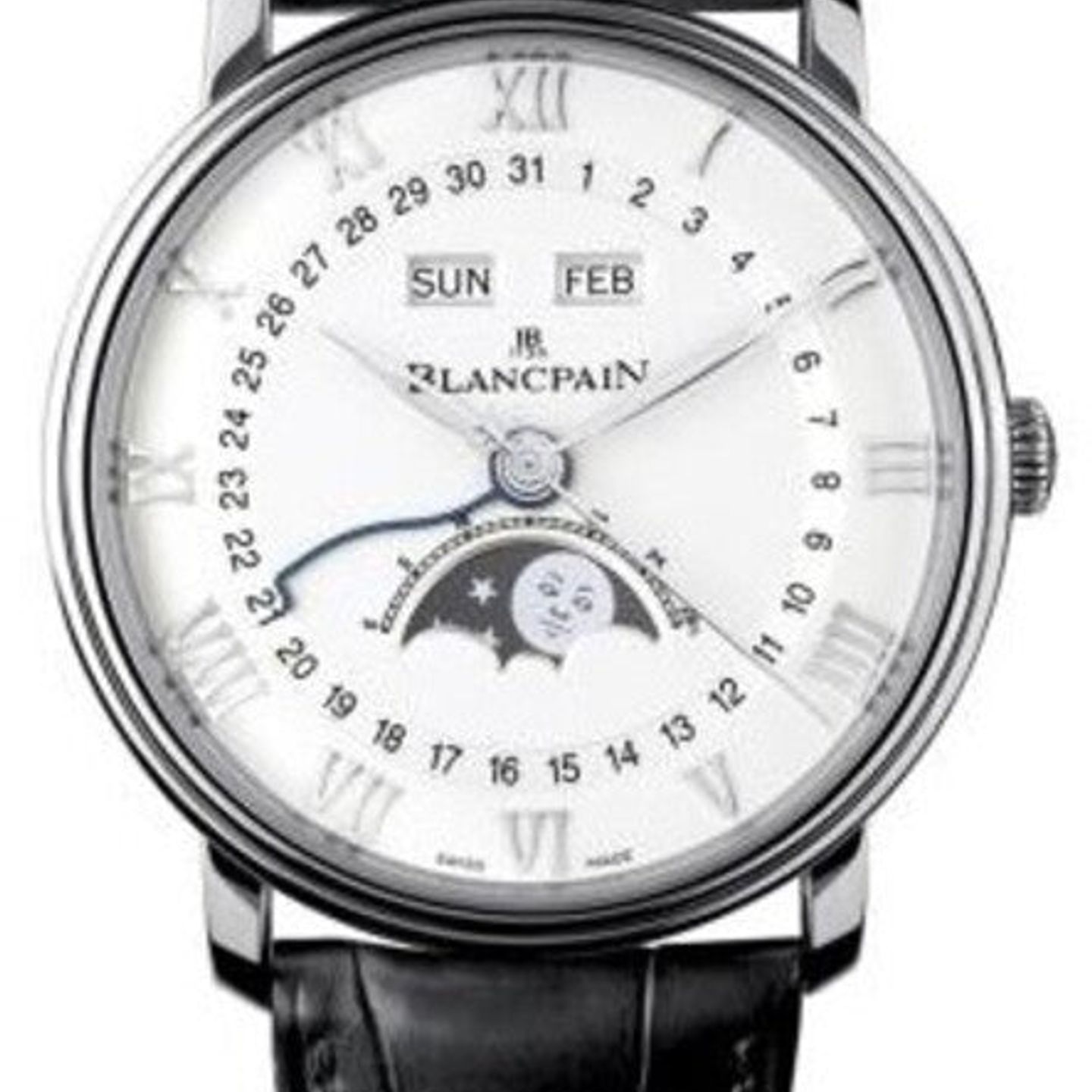 Blancpain Villeret Quantième Complet 6654-1127-55B (2026) - White dial 41 mm Steel case (1/1)