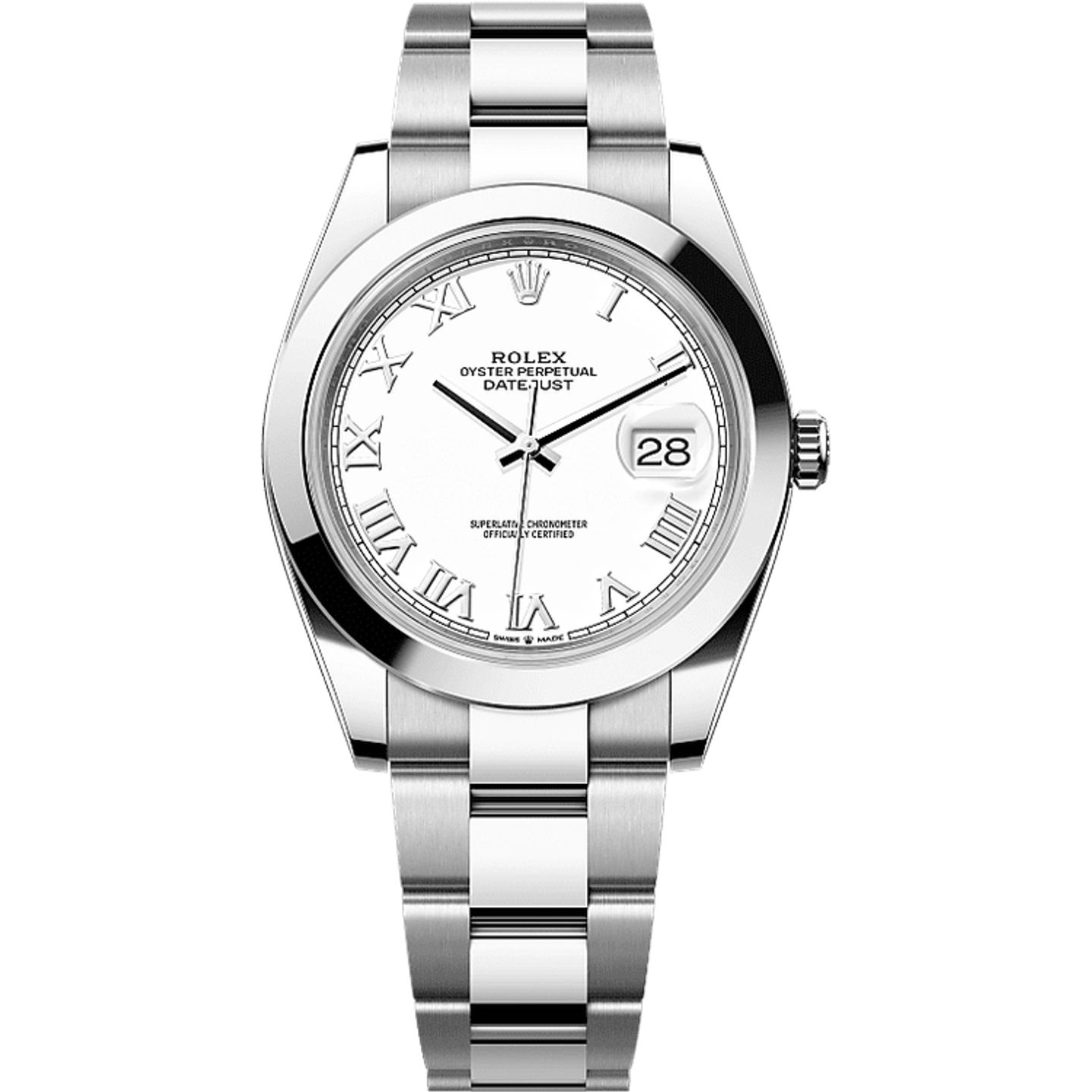 Rolex Datejust 41 126300 (2025) - Wit wijzerplaat 41mm Staal (1/1)
