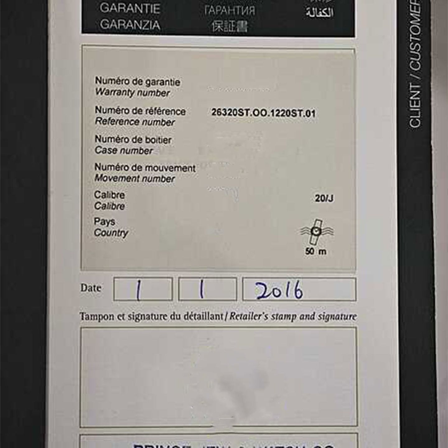 Audemars Piguet Royal Oak Chronograph 26320ST.OO.1220ST.01 (2016) - Zwart wijzerplaat 41mm Staal (4/4)