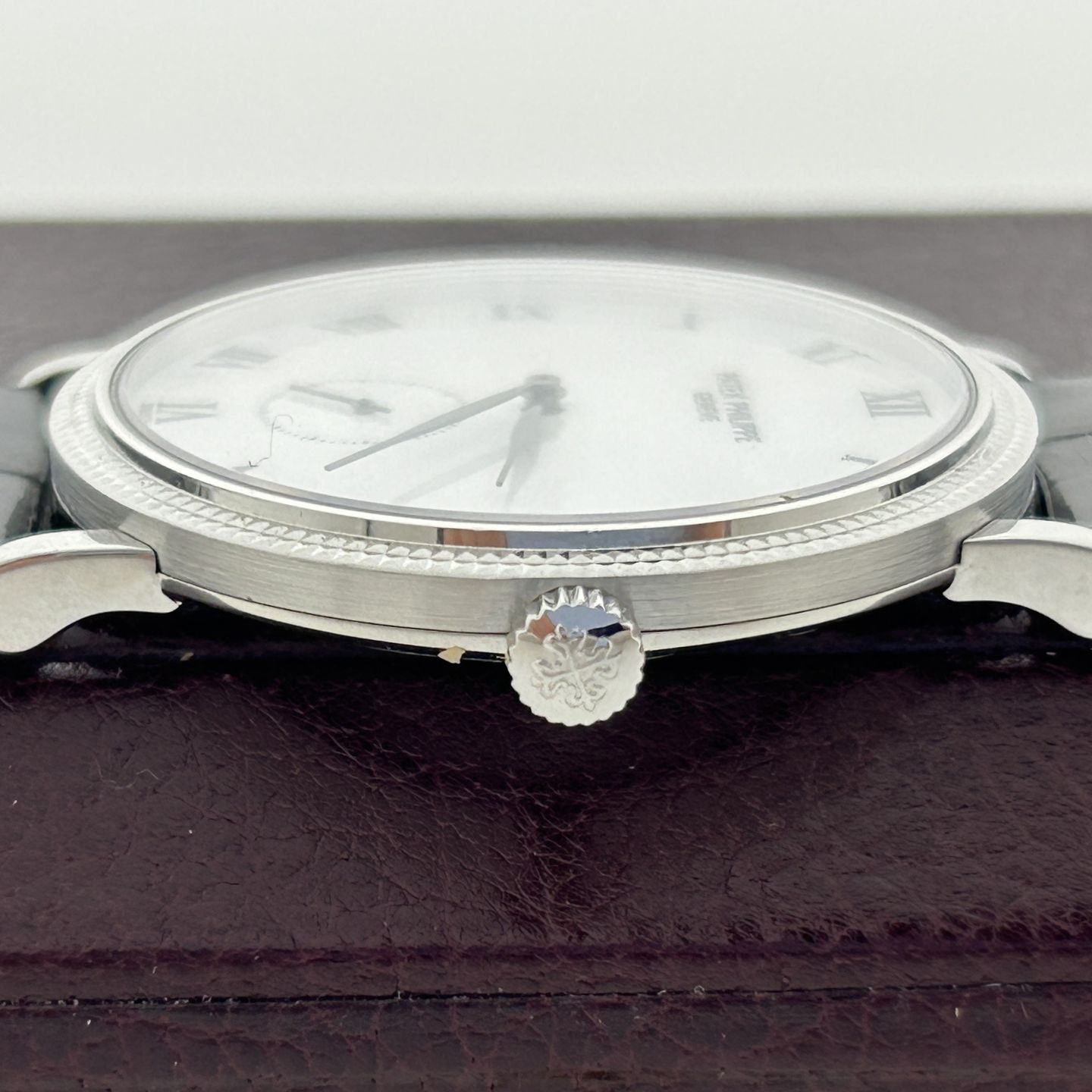 Patek Philippe Calatrava 3919G (1992) - White dial 34 mm White Gold case (3/8)