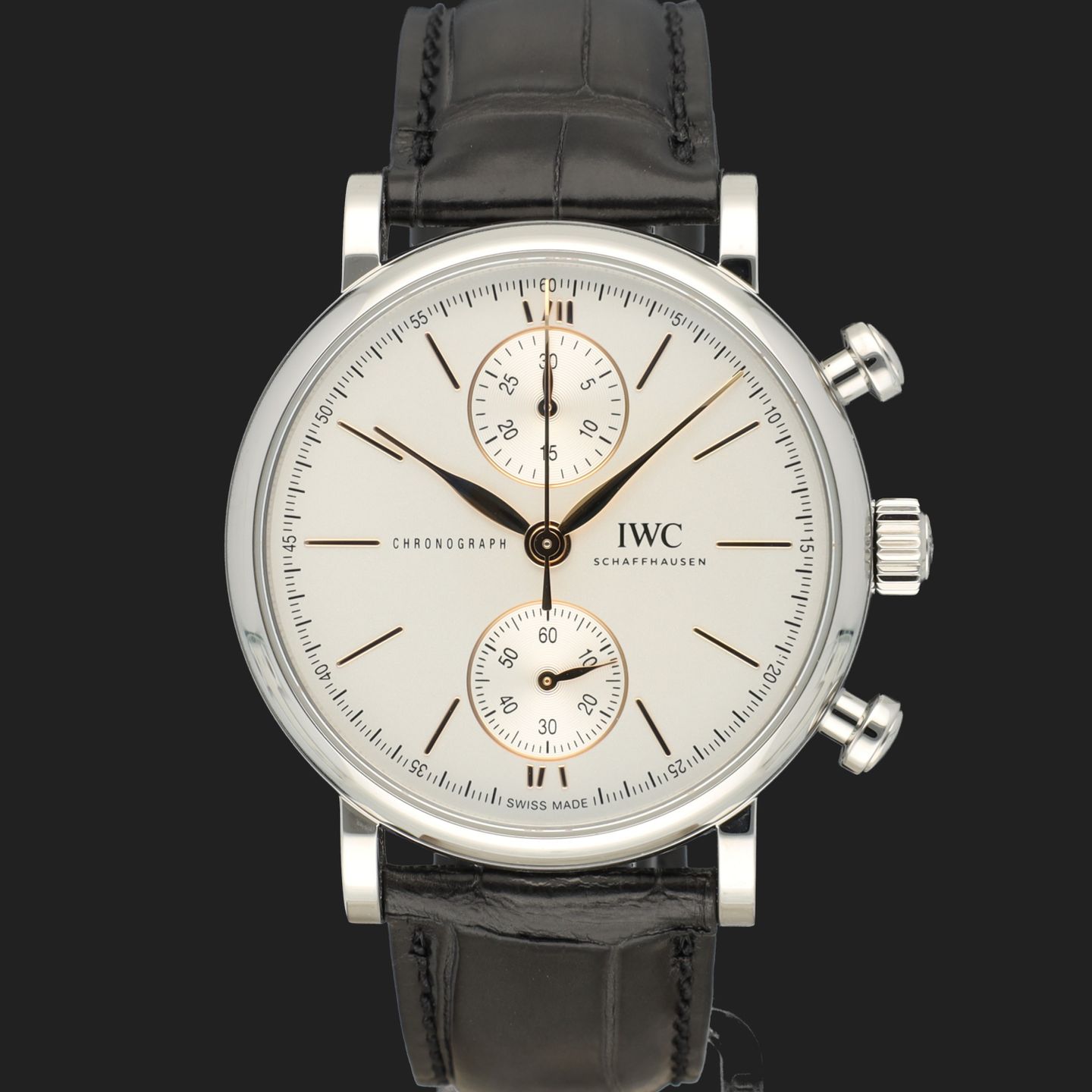 IWC Portofino Chronograph IW391406 (2022) - Silver dial 39 mm Steel case (3/8)