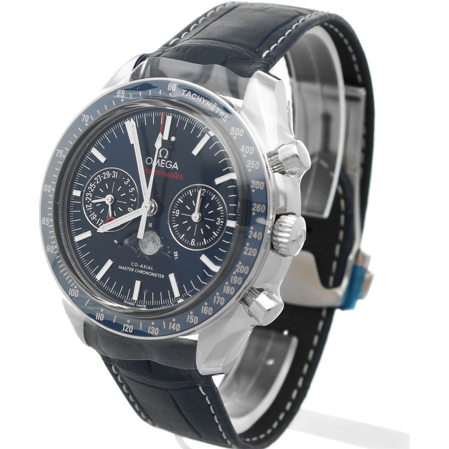 Omega Speedmaster Moonphase 304.33.44.52.03.001 (2025) - Blue dial 44 mm Steel case (2/6)