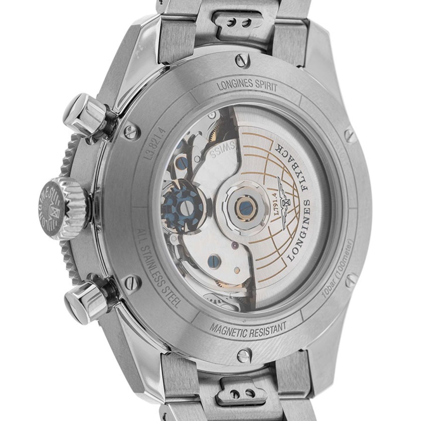 Longines Spirit L3.821.4.53.6 (2025) - Zwart wijzerplaat 42mm Staal (6/7)