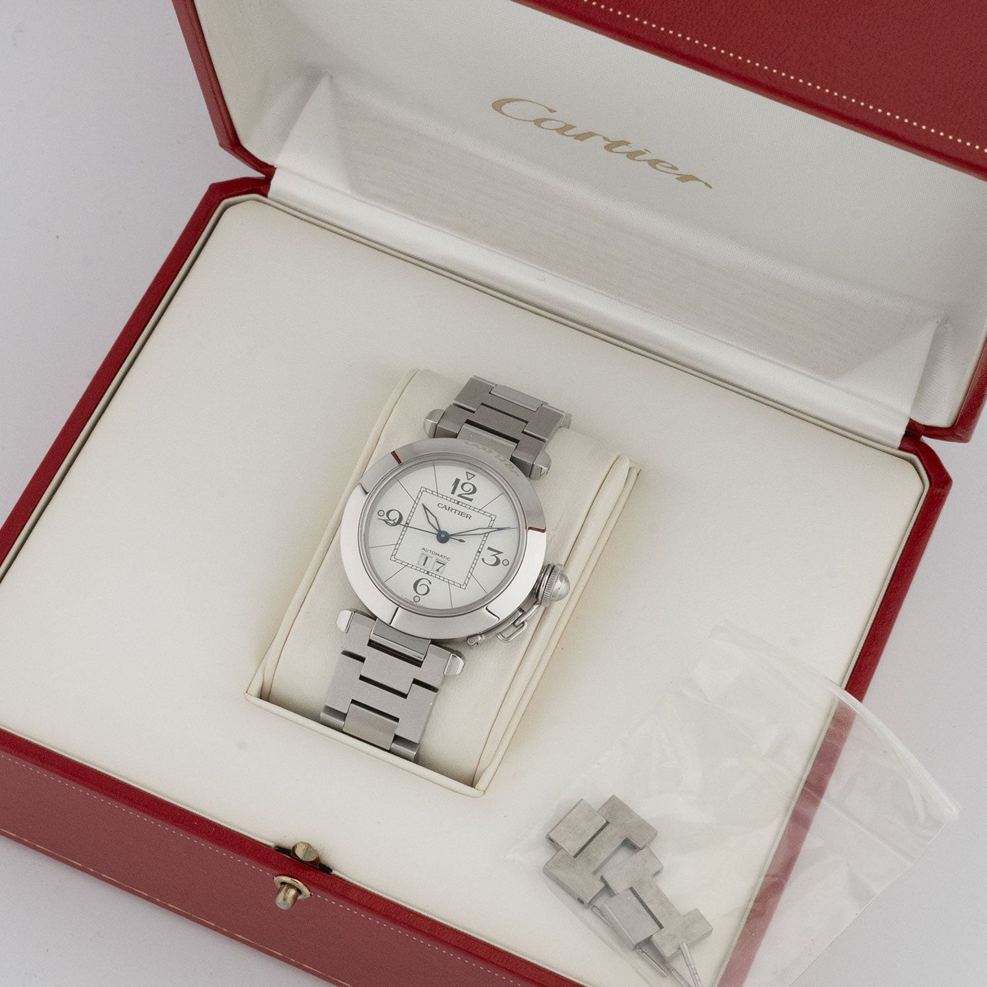 Cartier Pasha C W31055M7 (Unknown (random serial)) - White dial 35 mm Steel case (5/5)