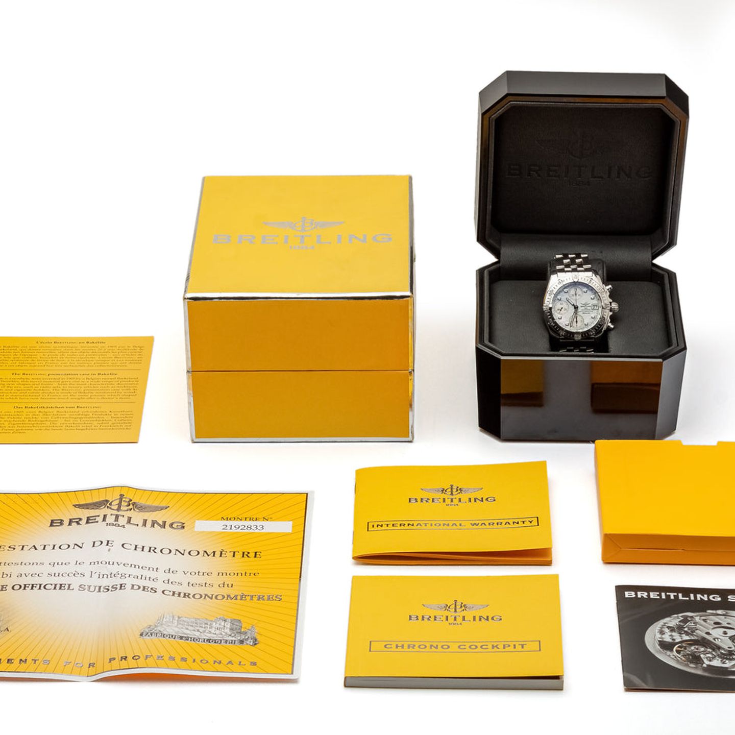 Breitling Chrono Cockpit A13358 (2007) - Pearl dial 39 mm Steel case (7/7)