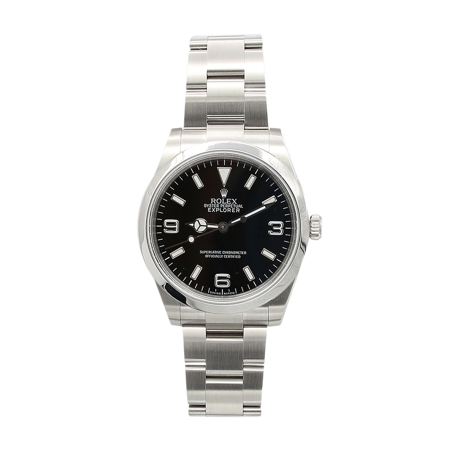 Rolex Explorer 14270 (1997) - Zwart wijzerplaat 36mm Staal (1/7)