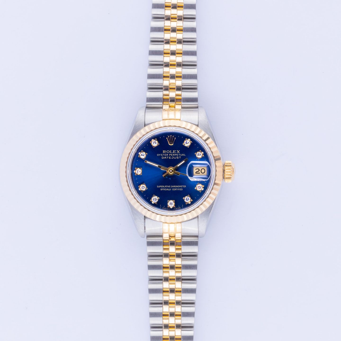 Rolex Lady-Datejust 69173 (1993) - Zilver wijzerplaat 26mm Goud/Staal (3/8)