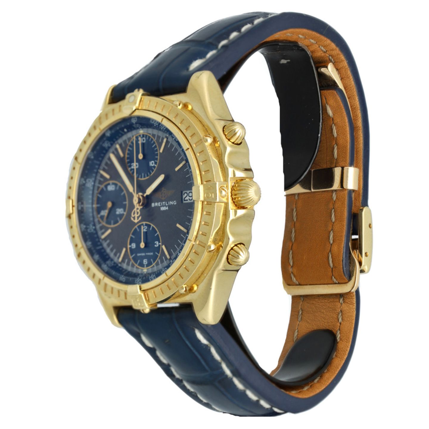 Breitling Chronomat K13048 (1993) - Grey dial 39 mm Yellow Gold case (3/7)