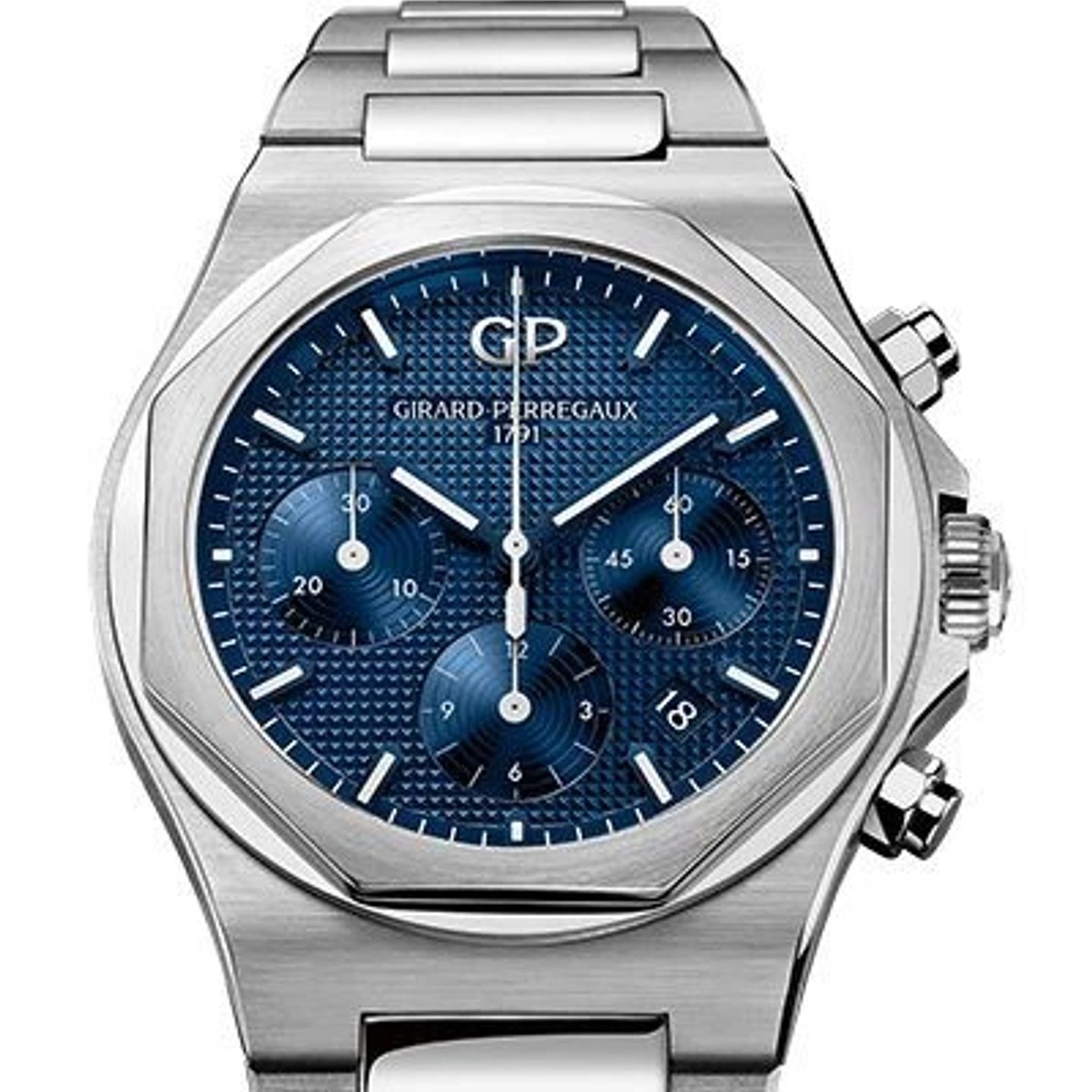 Girard-Perregaux Laureato 81020-11-431-11A (2024) - Blue dial 43 mm Steel case (1/2)