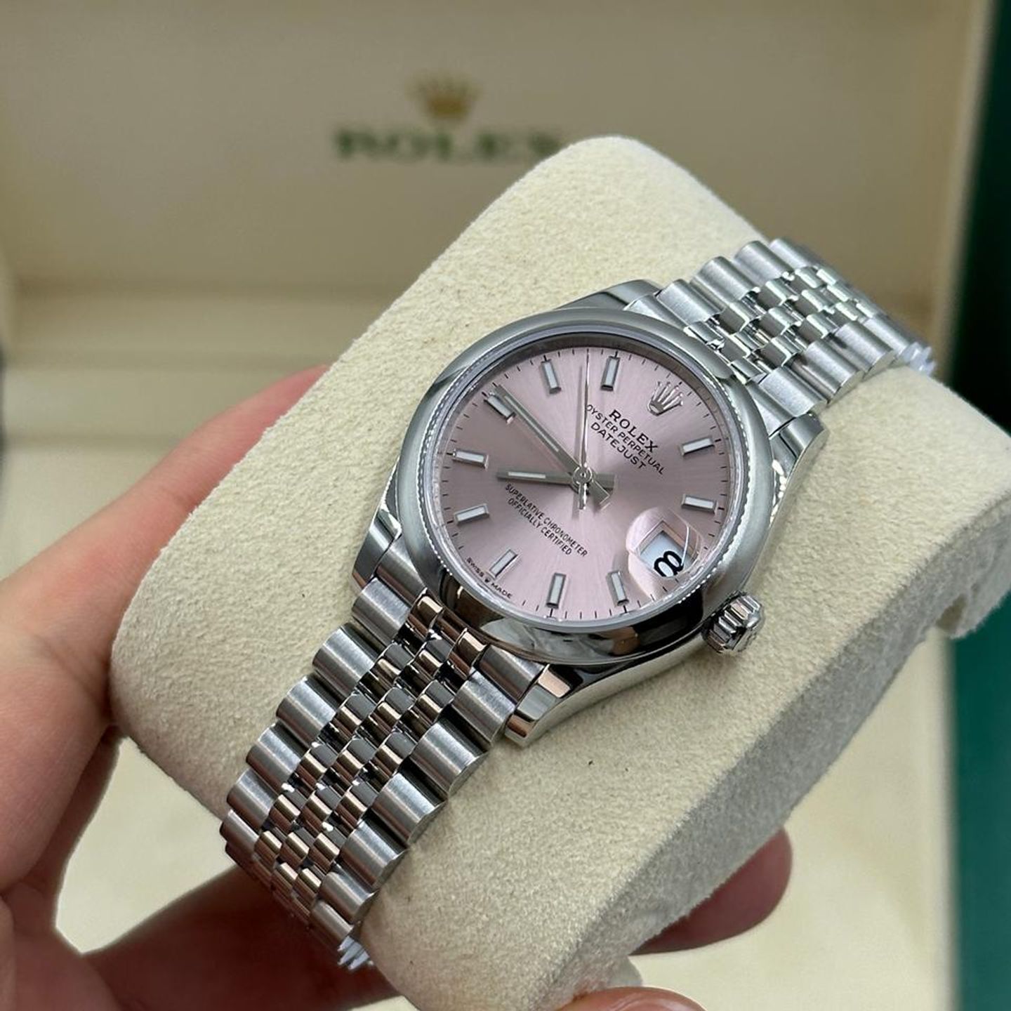 Rolex Datejust 278240 PINK INDEX JUB - (7/10)