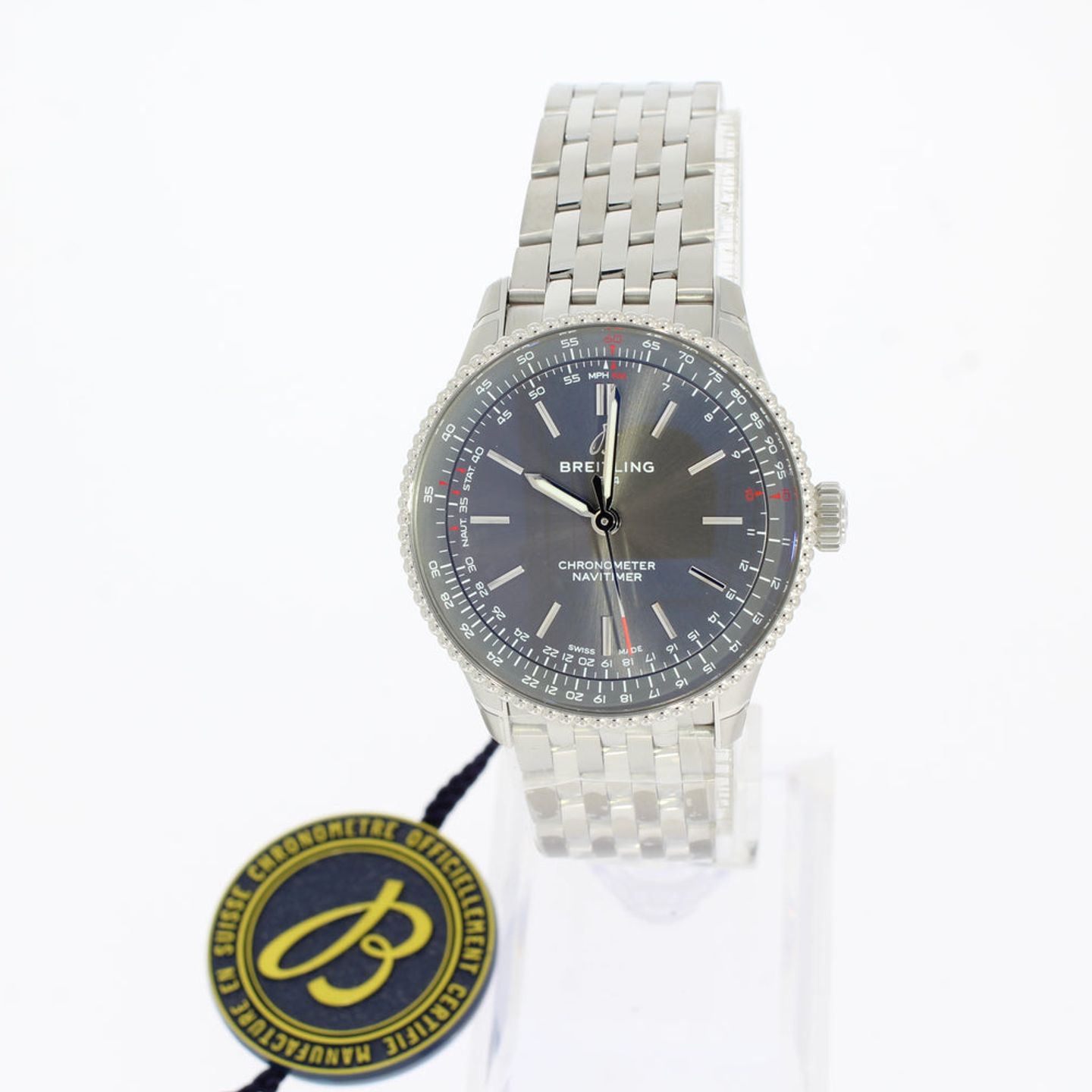 Breitling Navitimer A17327381B1A1 (2024) - Grijs wijzerplaat 36mm Staal (1/4)