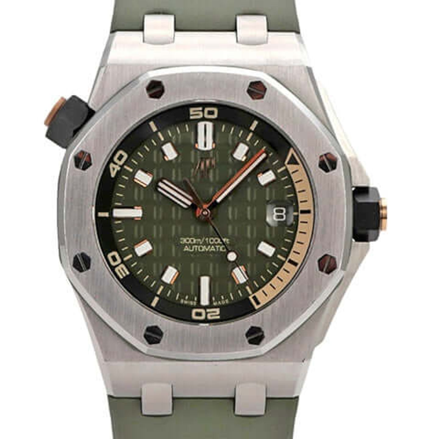 Audemars Piguet Royal Oak Offshore Diver 15720ST.OO.A052CA.01 (2021) - Green dial 42 mm Steel case (1/8)