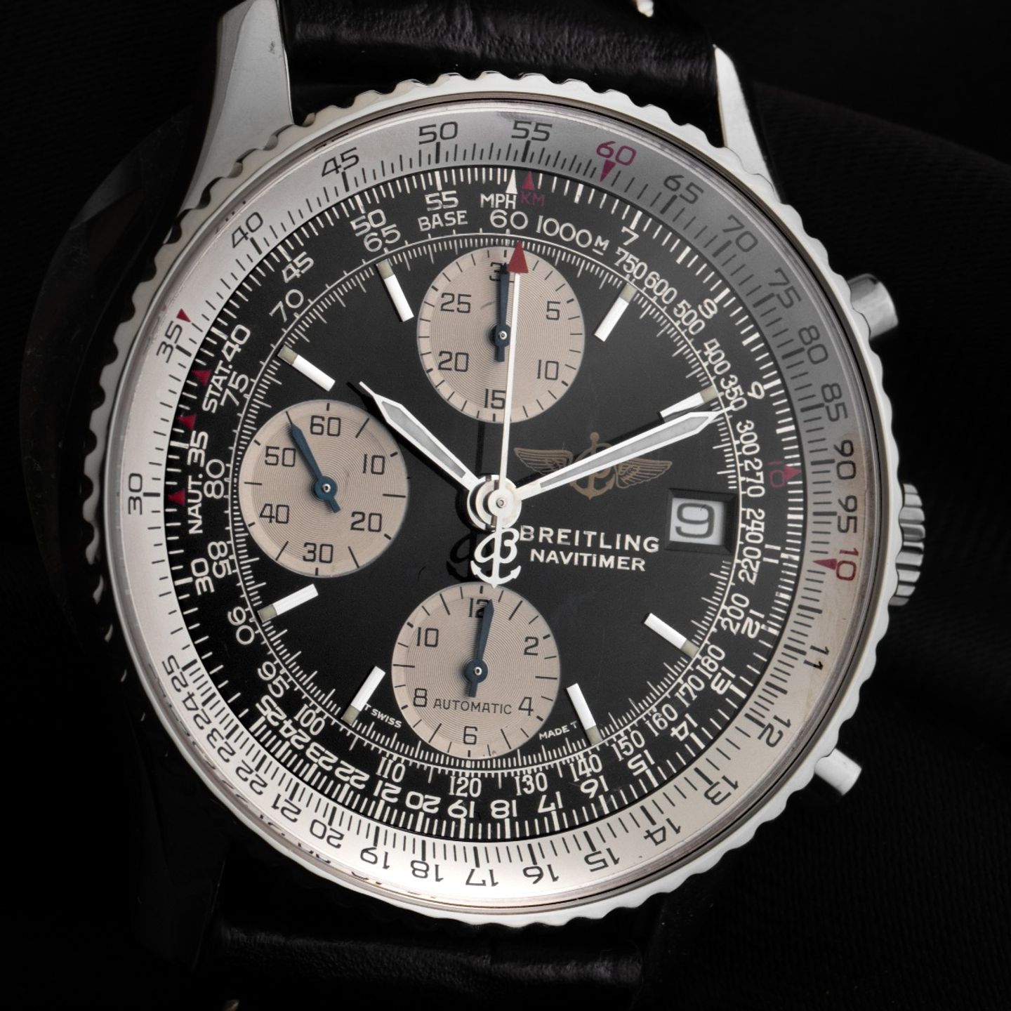 Breitling Old Navitimer A13022 SNOWBIRDS (1996) - Zwart wijzerplaat 42mm Staal (3/8)