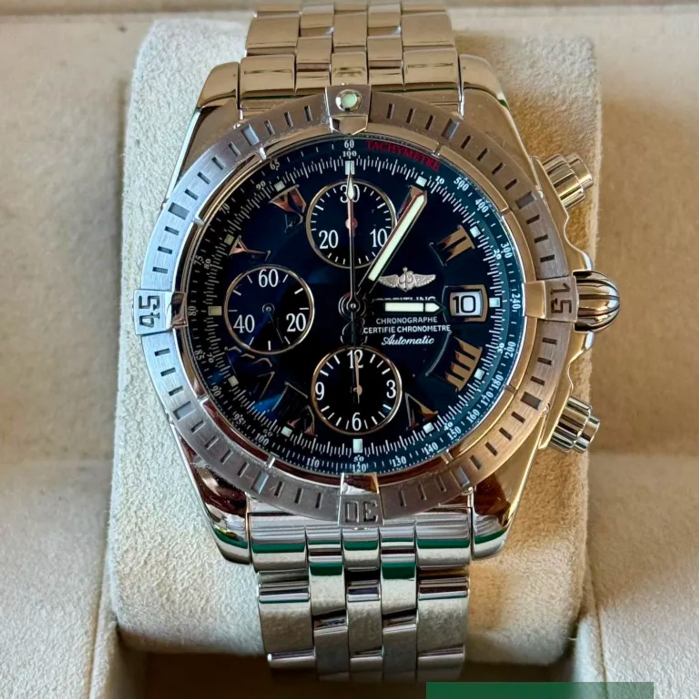 Breitling Chronomat Evolution A13356 (2011) - Black dial 44 mm Steel case (2/7)