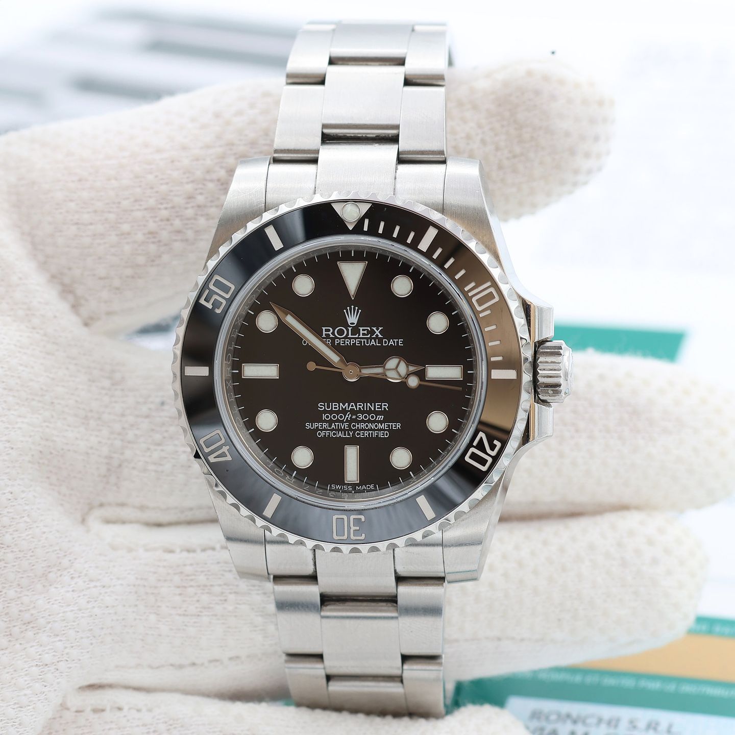 Rolex Submariner No Date 114060 (Onbekend (willekeurig serienummer)) - Zwart wijzerplaat 40mm Staal (2/8)