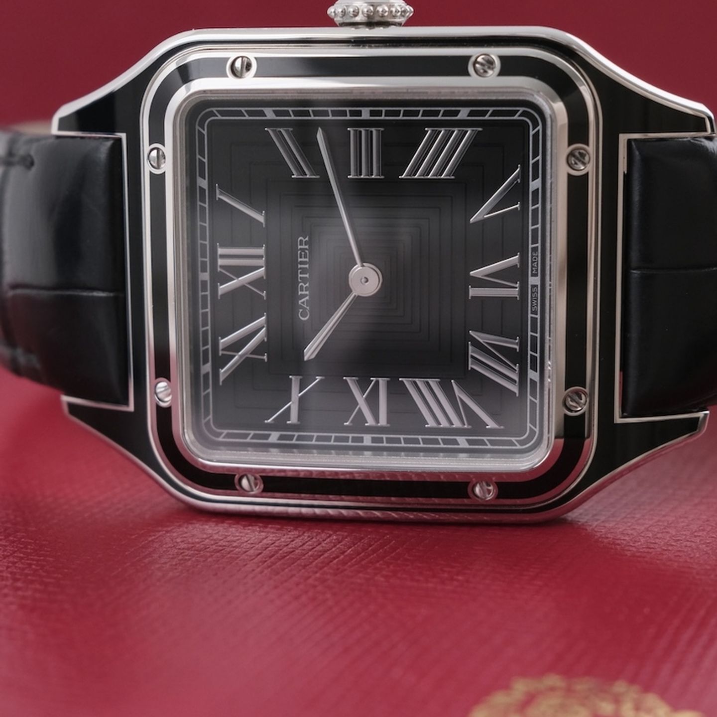 Cartier Santos Dumont WSSA0046 (2024) - Zwart wijzerplaat 44mm Staal (5/8)