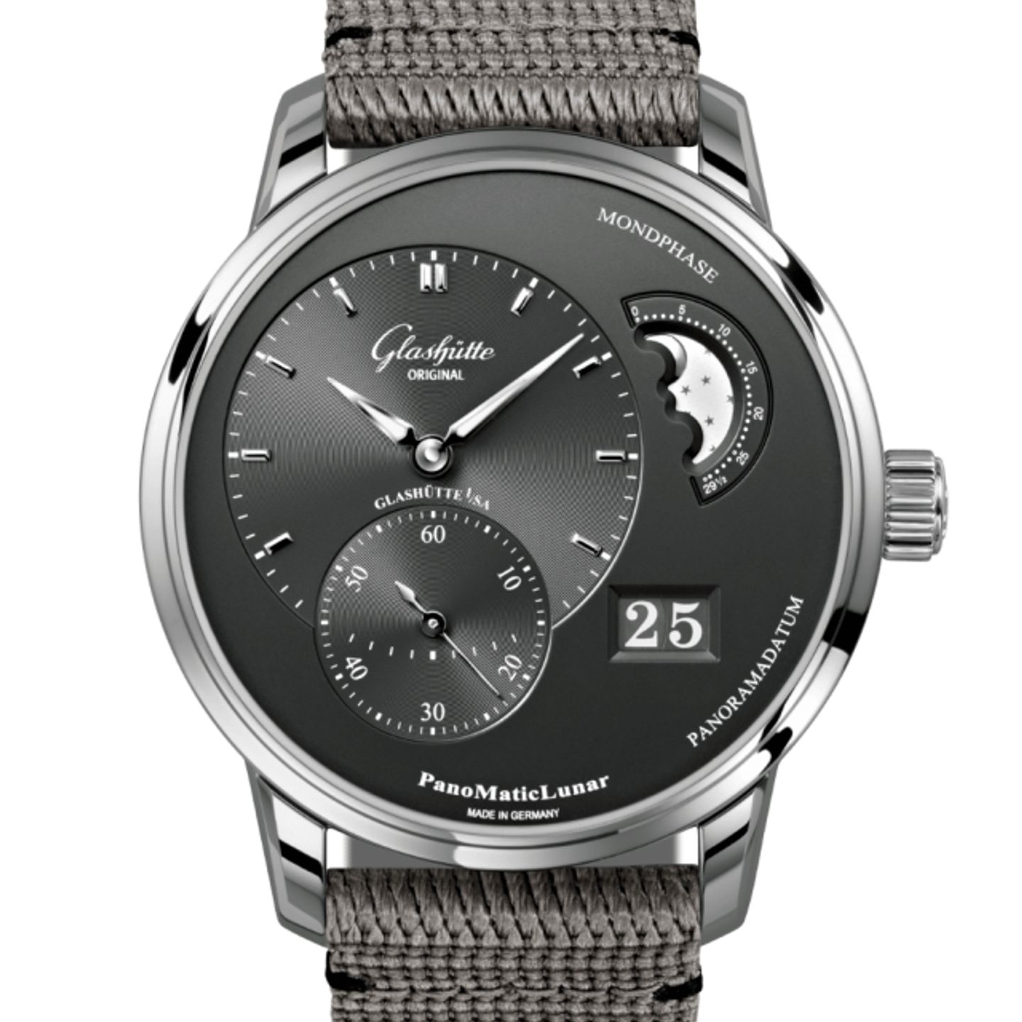 Glashütte Original PanoMaticLunar 1-90-02-43-32-66 (2024) - Black dial 40 mm Steel case (2/2)