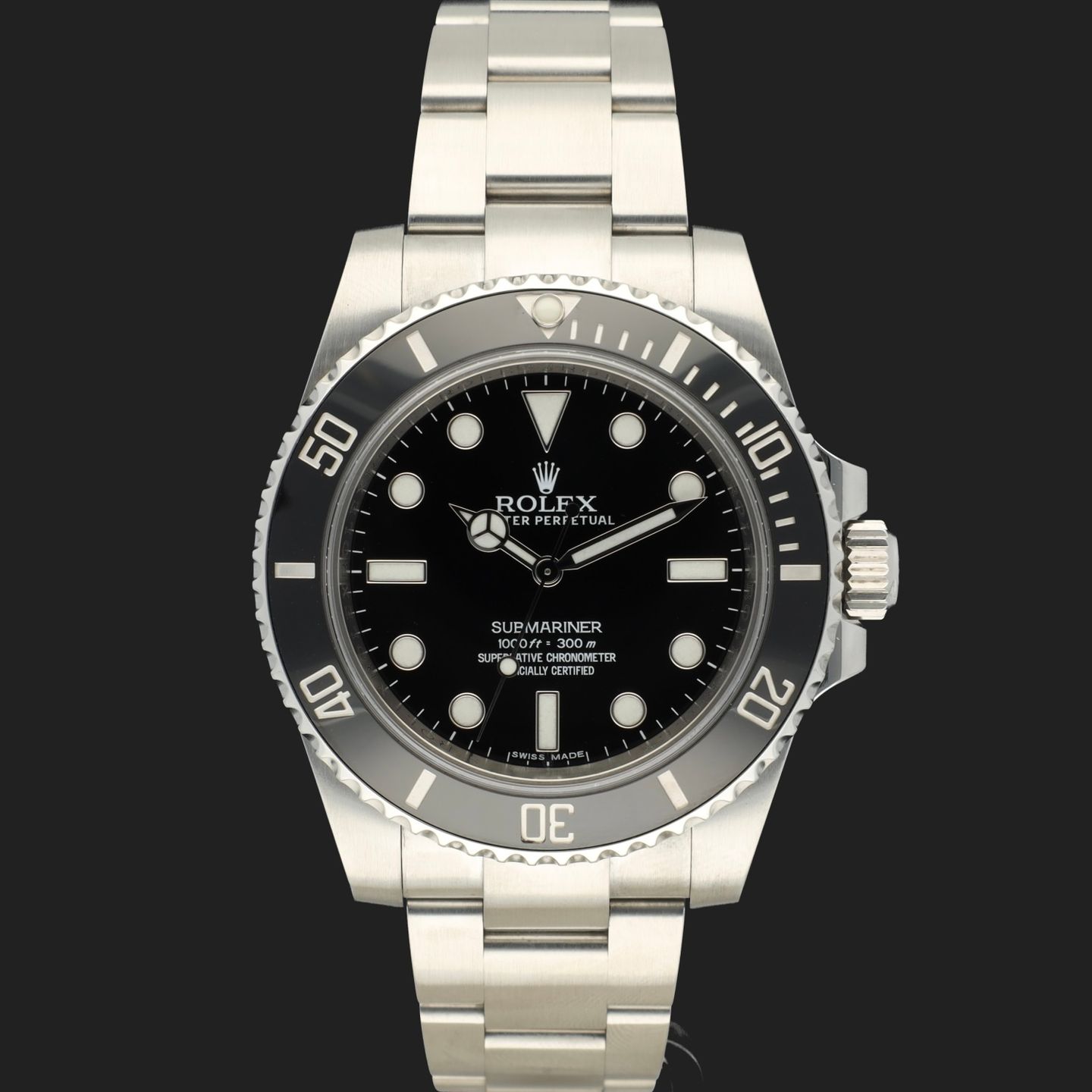 Rolex Submariner No Date 114060 (2014) - Black dial 40 mm Steel case (3/8)