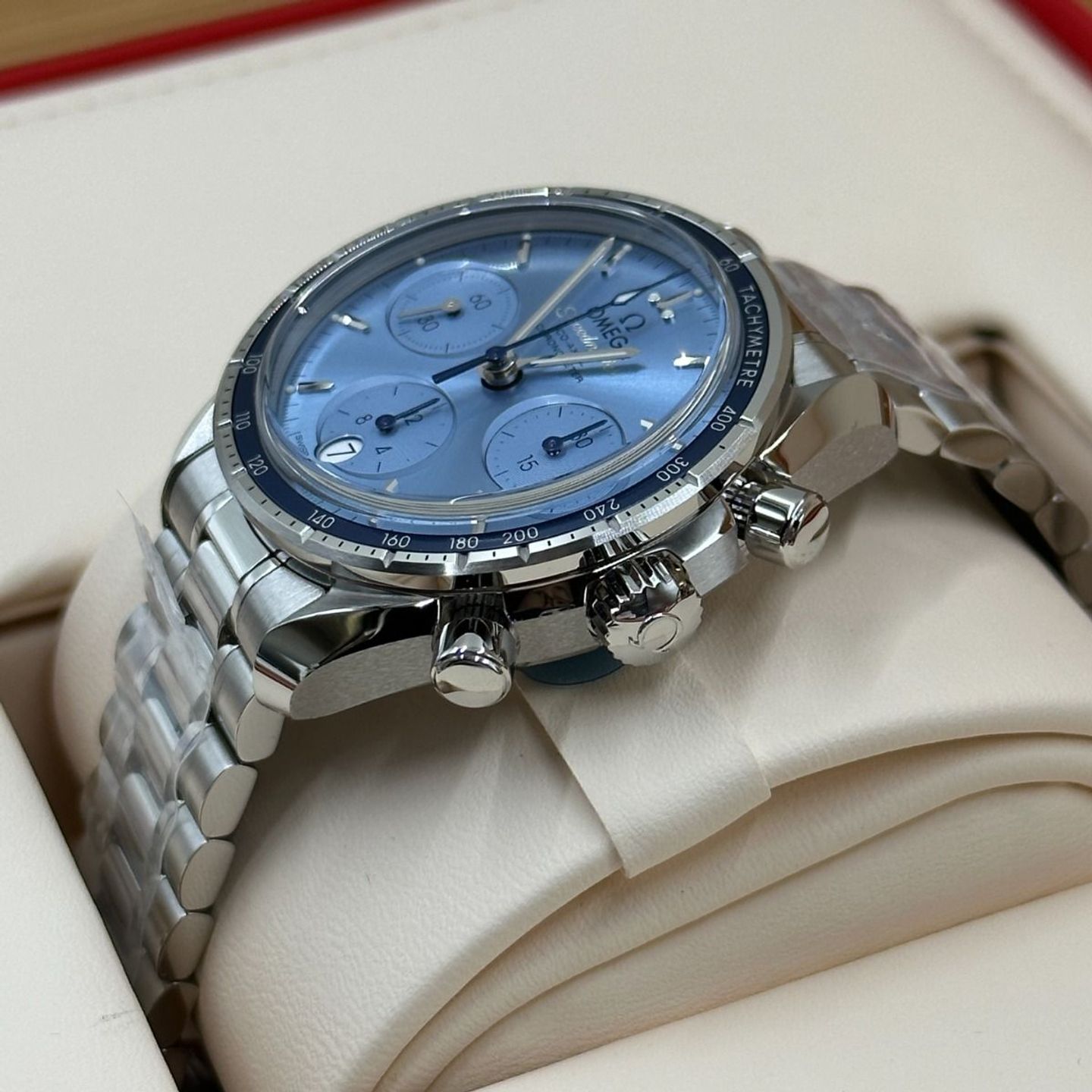 Omega Speedmaster 324.30.38.50.03.001 (2024) - Blauw wijzerplaat 38mm Staal (7/8)