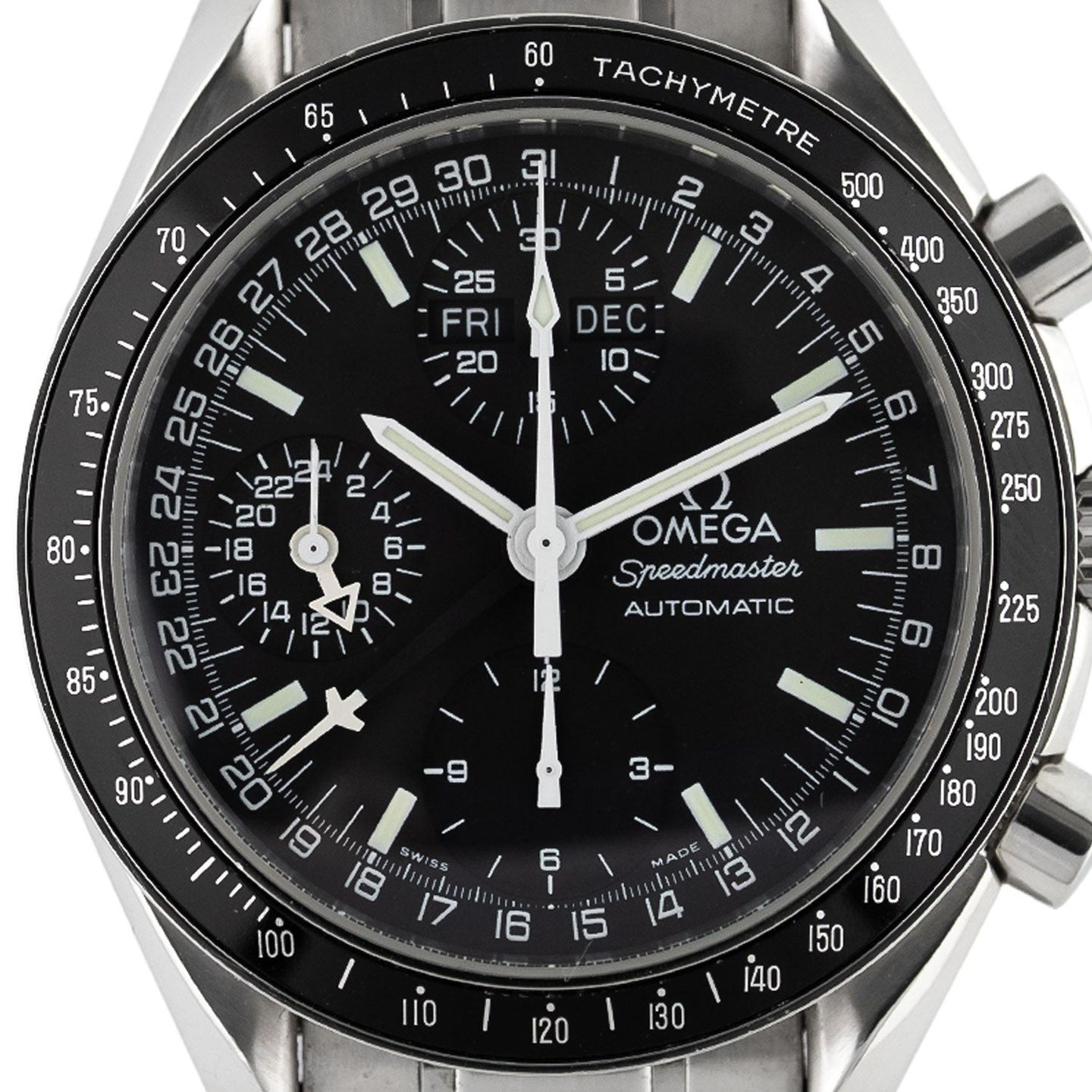 Omega Speedmaster Day Date 3520.50.00 (2003) - Zwart wijzerplaat 39mm Staal (2/7)