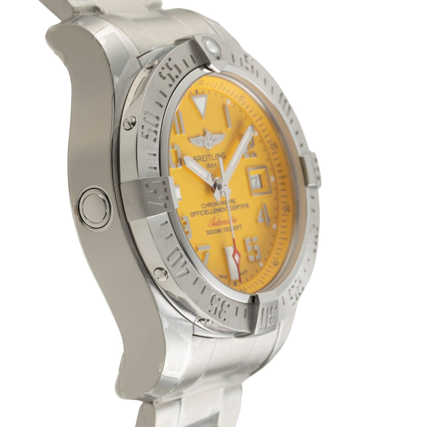Breitling Avenger II Seawolf A17331101I1A1 (Unknown (random serial)) - Yellow dial 45 mm Steel case (7/8)