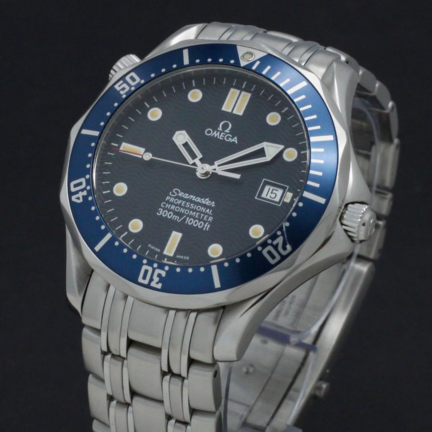 Omega Seamaster Diver 300 M 2531.8 (1999) - Blauw wijzerplaat 41mm Staal (7/7)