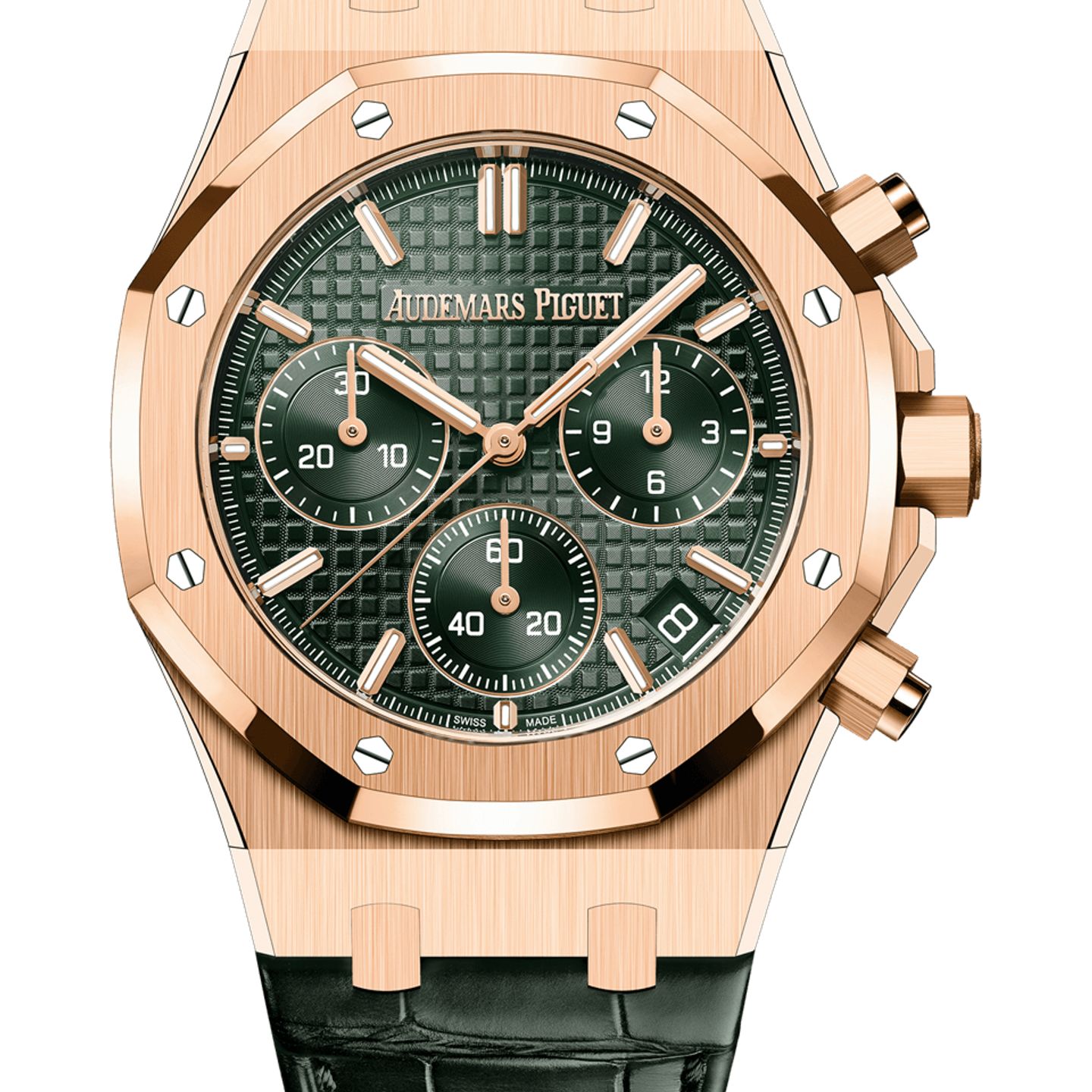 Audemars Piguet Royal Oak Chronograph 26240OR.OO.D404CR.02 (2025) - Green dial 41 mm Rose Gold case (1/1)