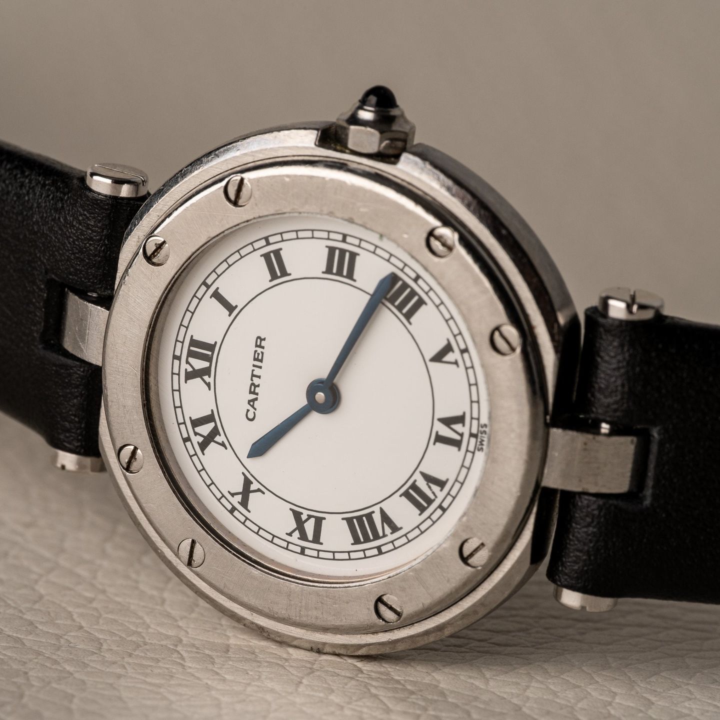Cartier Santos 8192 (Unknown (random serial)) - Black dial 33 mm Steel case (3/8)