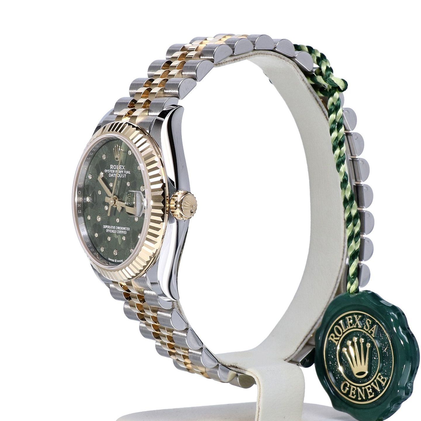 Rolex Datejust 31 278273 (2022) - Green dial 31 mm Steel case (3/8)