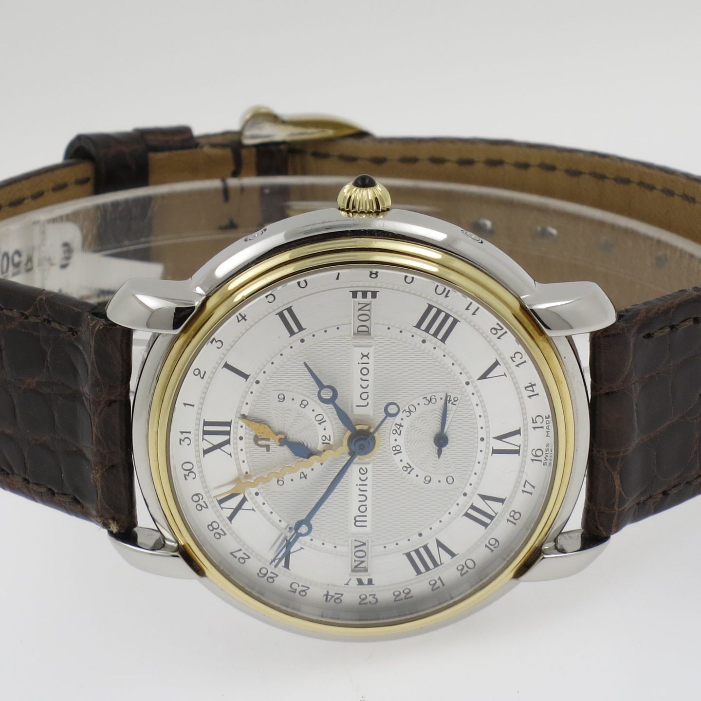 Maurice Lacroix Masterpiece 51411 (1994) - Zilver wijzerplaat 38mm Goud/Staal (2/4)