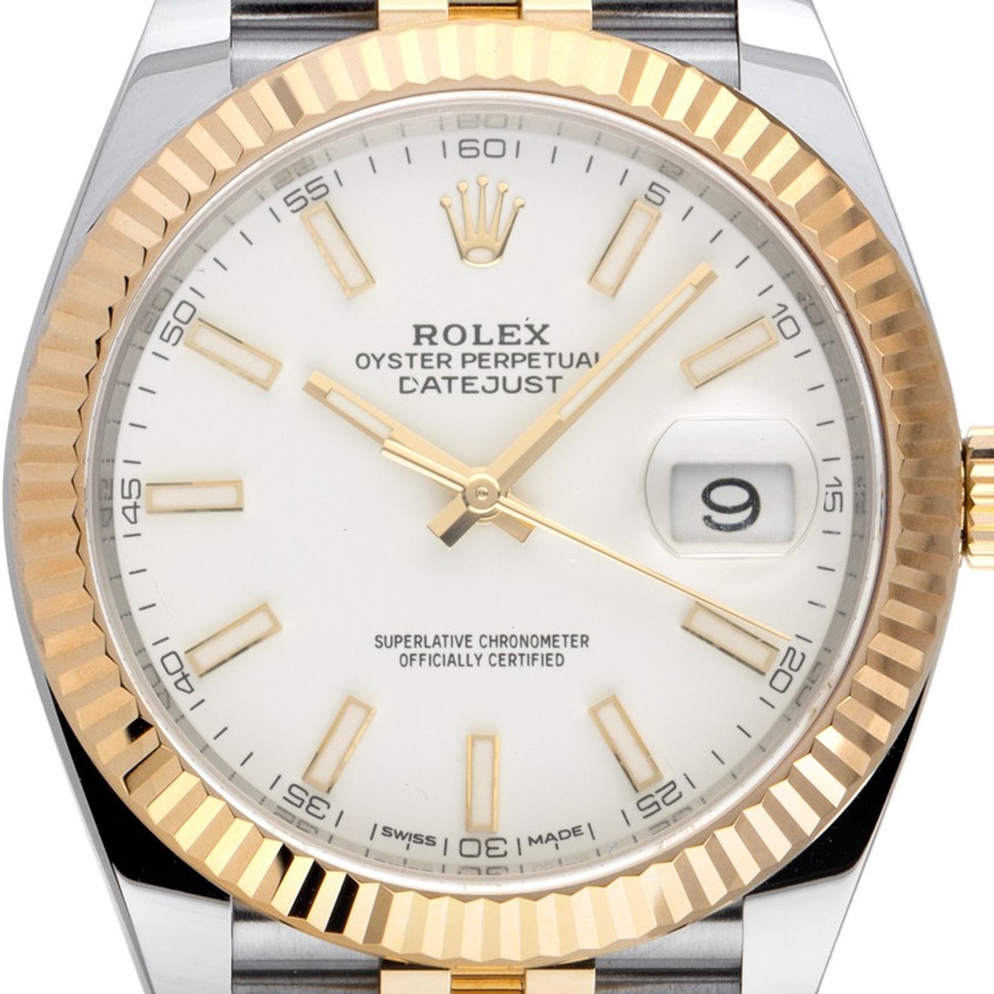 Rolex Datejust 41 126333 (2018) - White dial 41 mm Gold/Steel case (1/7)
