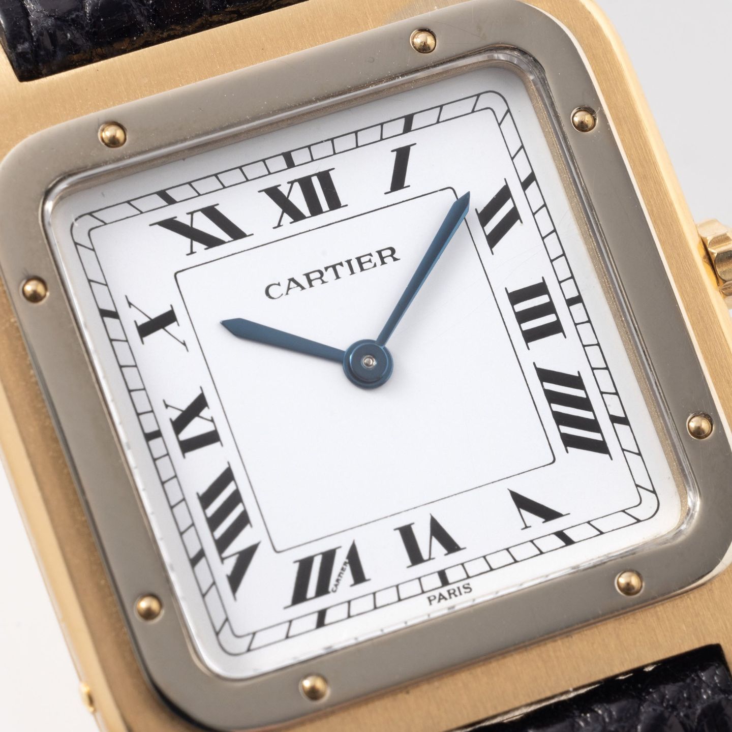 Cartier Santos Dumont 96061 (1990) - Wit wijzerplaat 36mm Geelgoud (3/8)