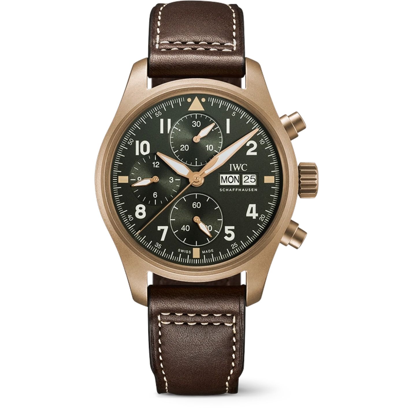 IWC Pilot Spitfire Chronograph IW387902 (2025) - Groen wijzerplaat 41mm Brons (1/1)