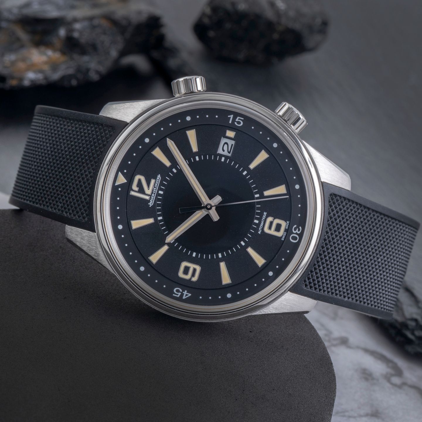 Jaeger-LeCoultre Polaris Q9068670 (Onbekend (willekeurig serienummer)) - Zwart wijzerplaat 41mm Staal (2/8)