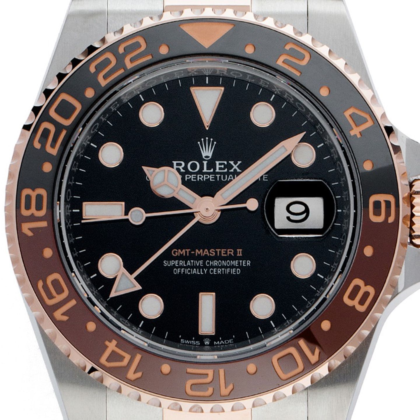Rolex GMT-Master II 126711CHNR (2022) - Black dial 40 mm Gold/Steel case (1/8)