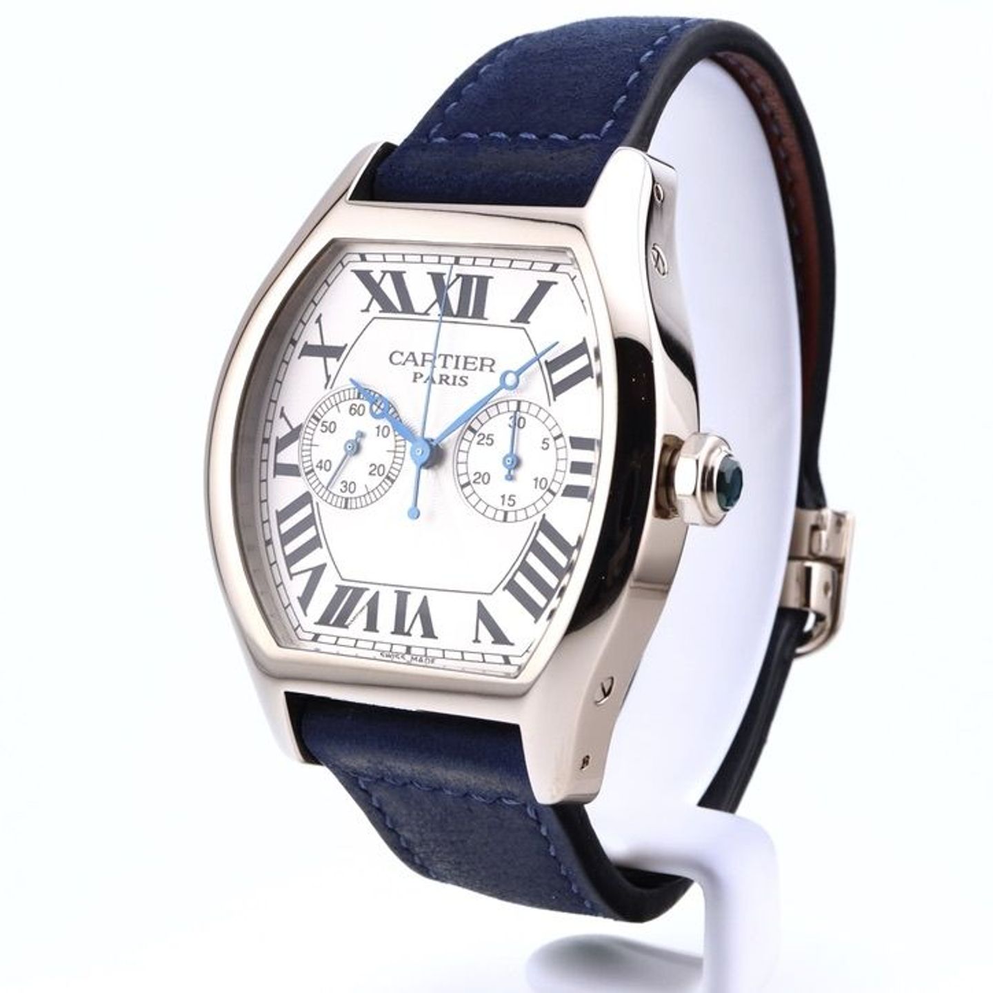 Cartier Tortue 2762 (Unknown (random serial)) - Silver dial 38 mm White Gold case (4/16)