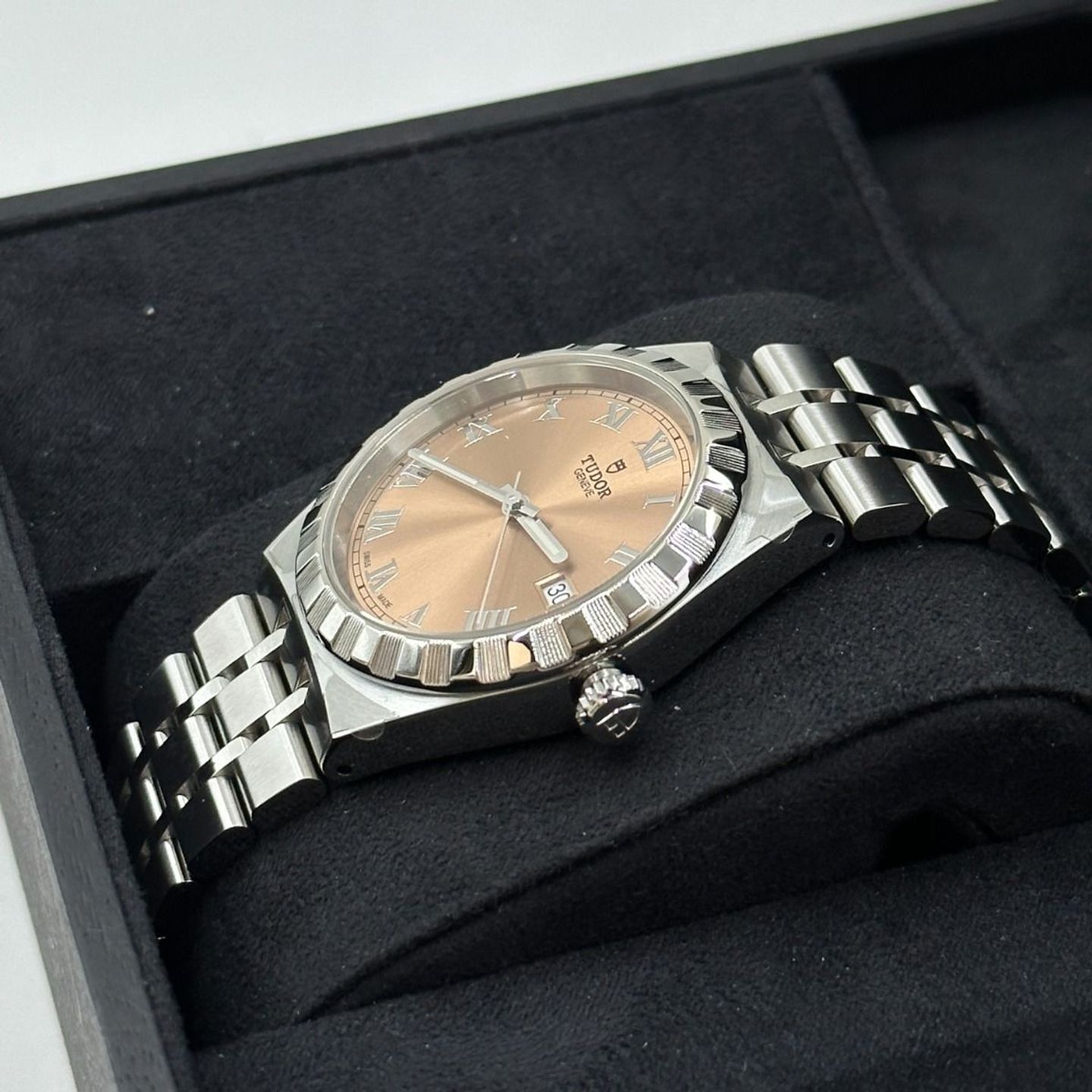 Tudor Royal 28500-0007 (2023) - Roze wijzerplaat 38mm Staal (6/8)