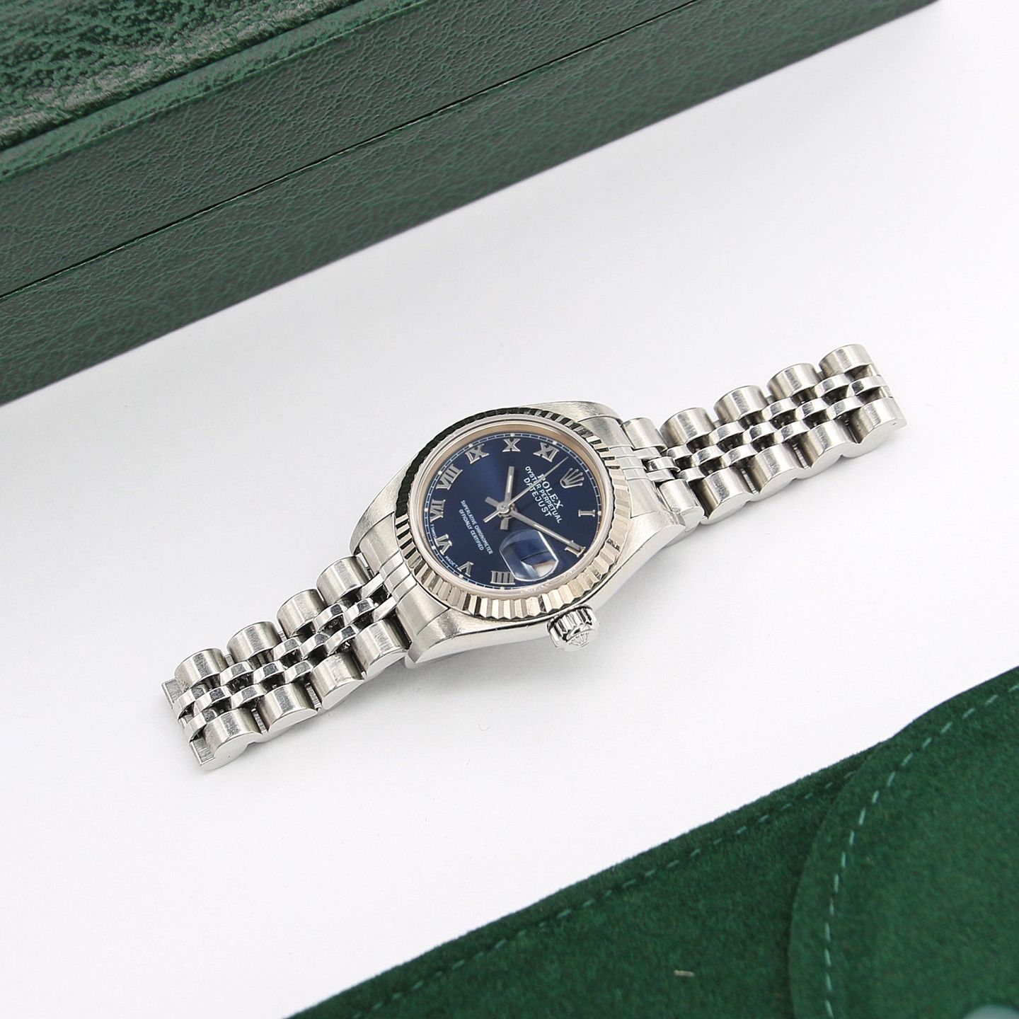 Rolex Lady-Datejust 69174 (Onbekend (willekeurig serienummer)) - Blauw wijzerplaat 26mm Staal (5/8)