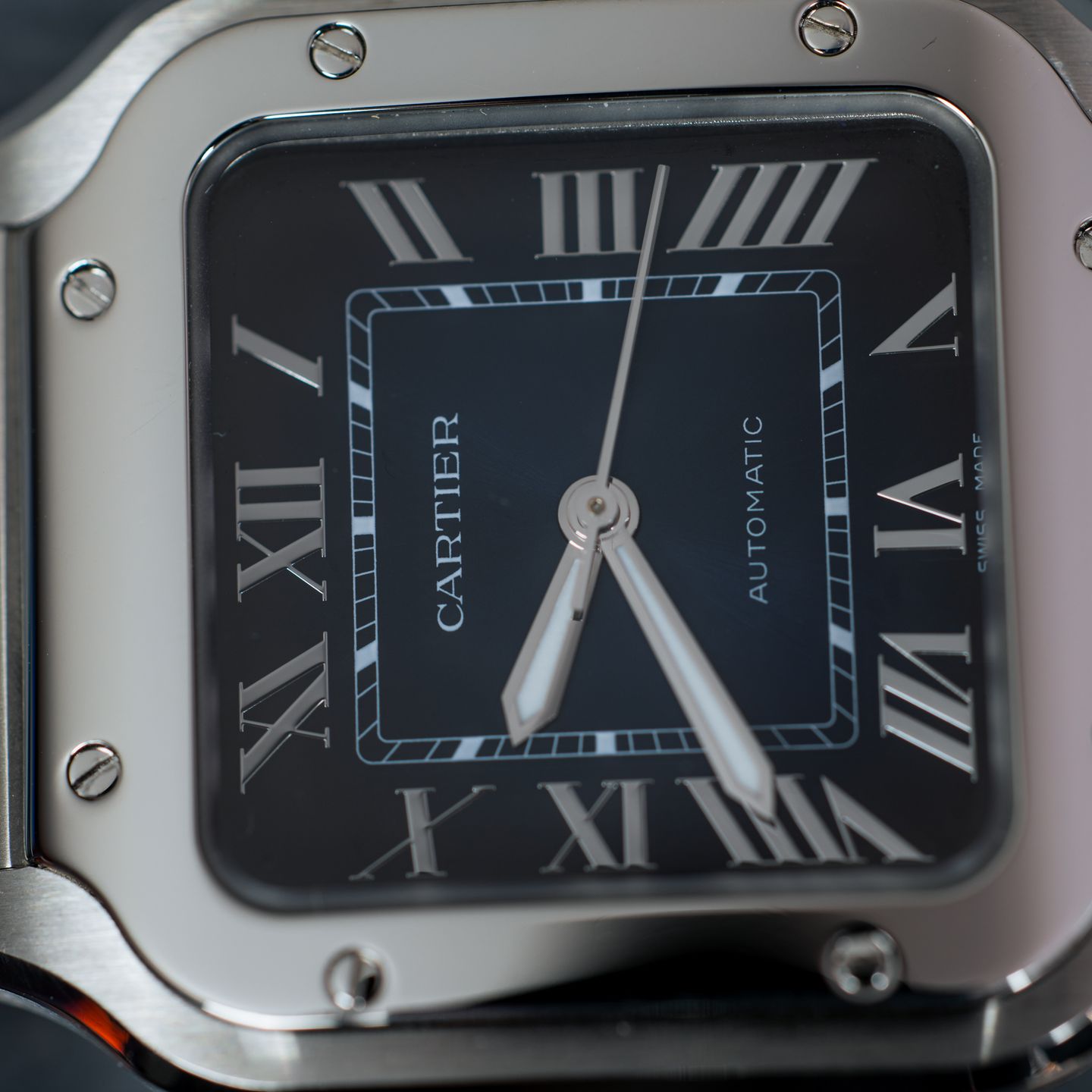 Cartier Santos WSSA0063 (2023) - Blue dial 35 mm Steel case (6/7)