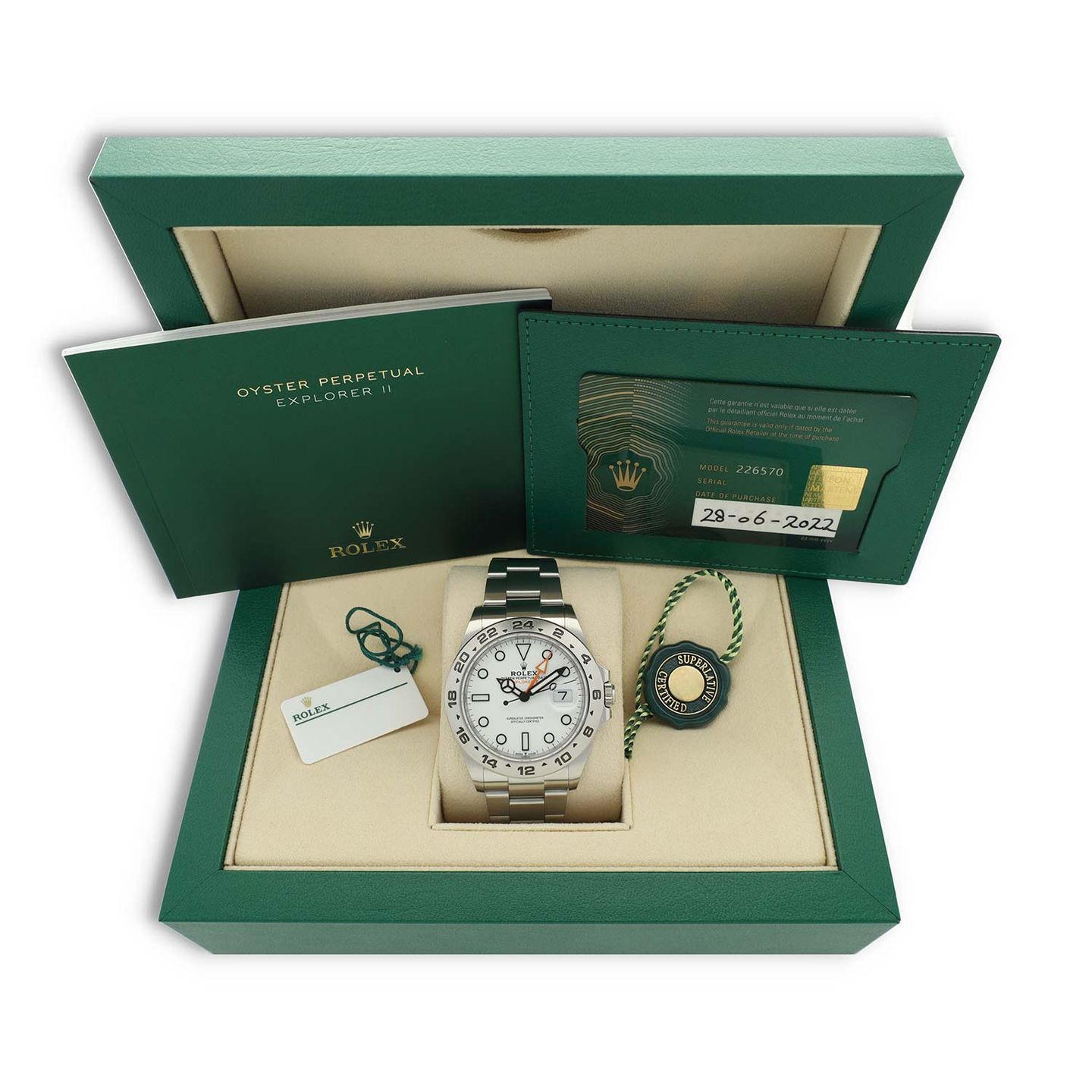 Rolex Explorer II 226570 (2022) - White dial 42 mm Steel case (8/8)